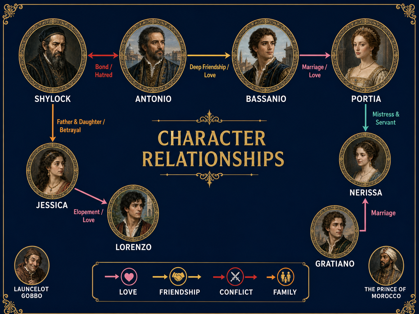 Character Relationships in The Merchant of Venice