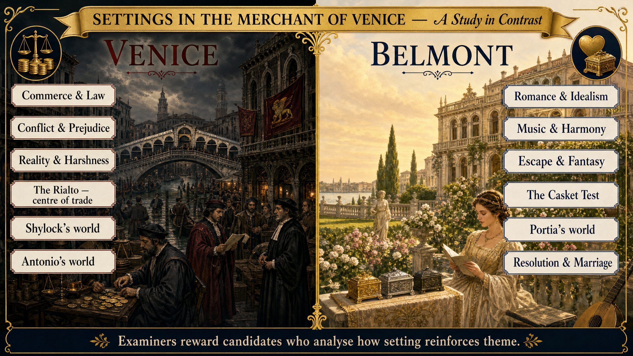Settings in The Merchant of Venice