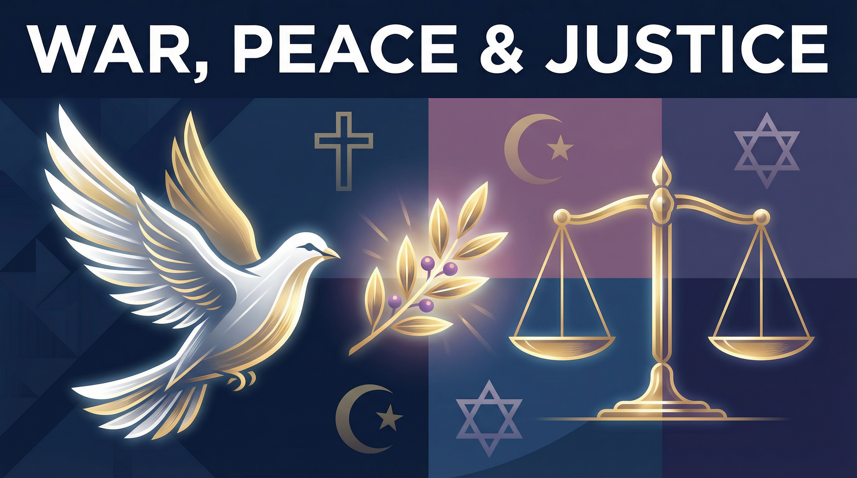 Header image for GCSE Religious Studies: War, Peace, and Justice.