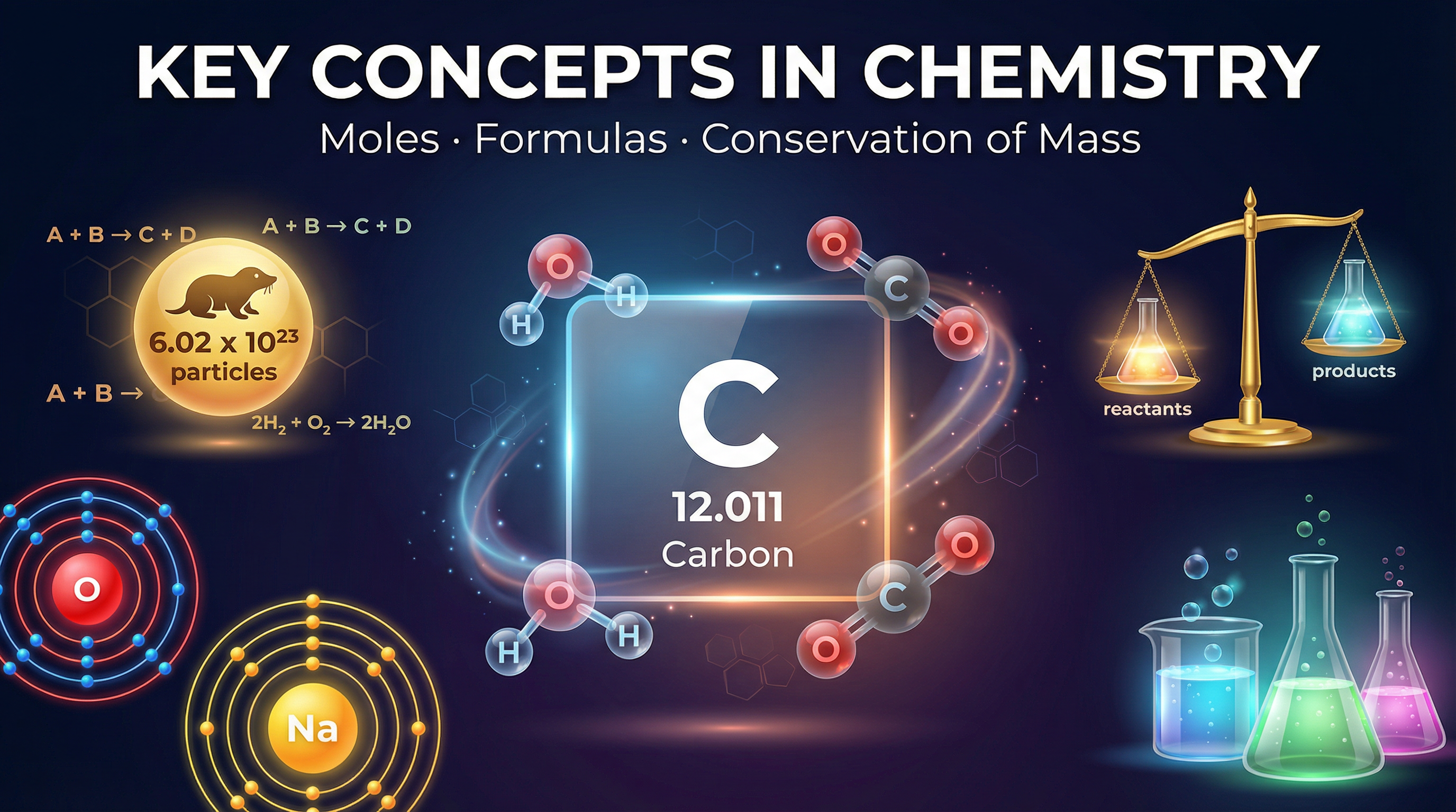 Key Concepts in Chemistry: Moles, Formulas & Conservation of Mass