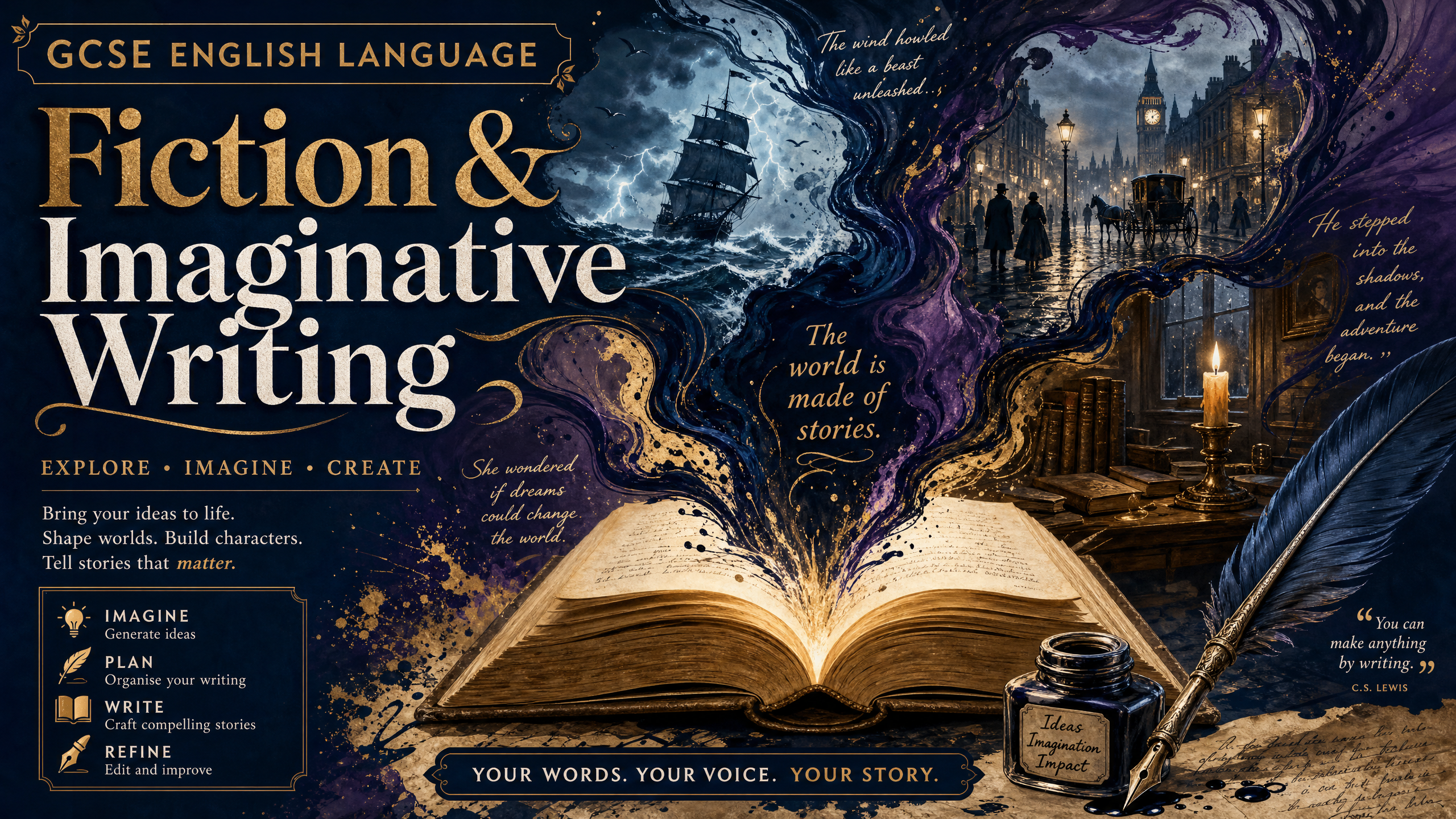 Header image for Fiction and Imaginative Writing