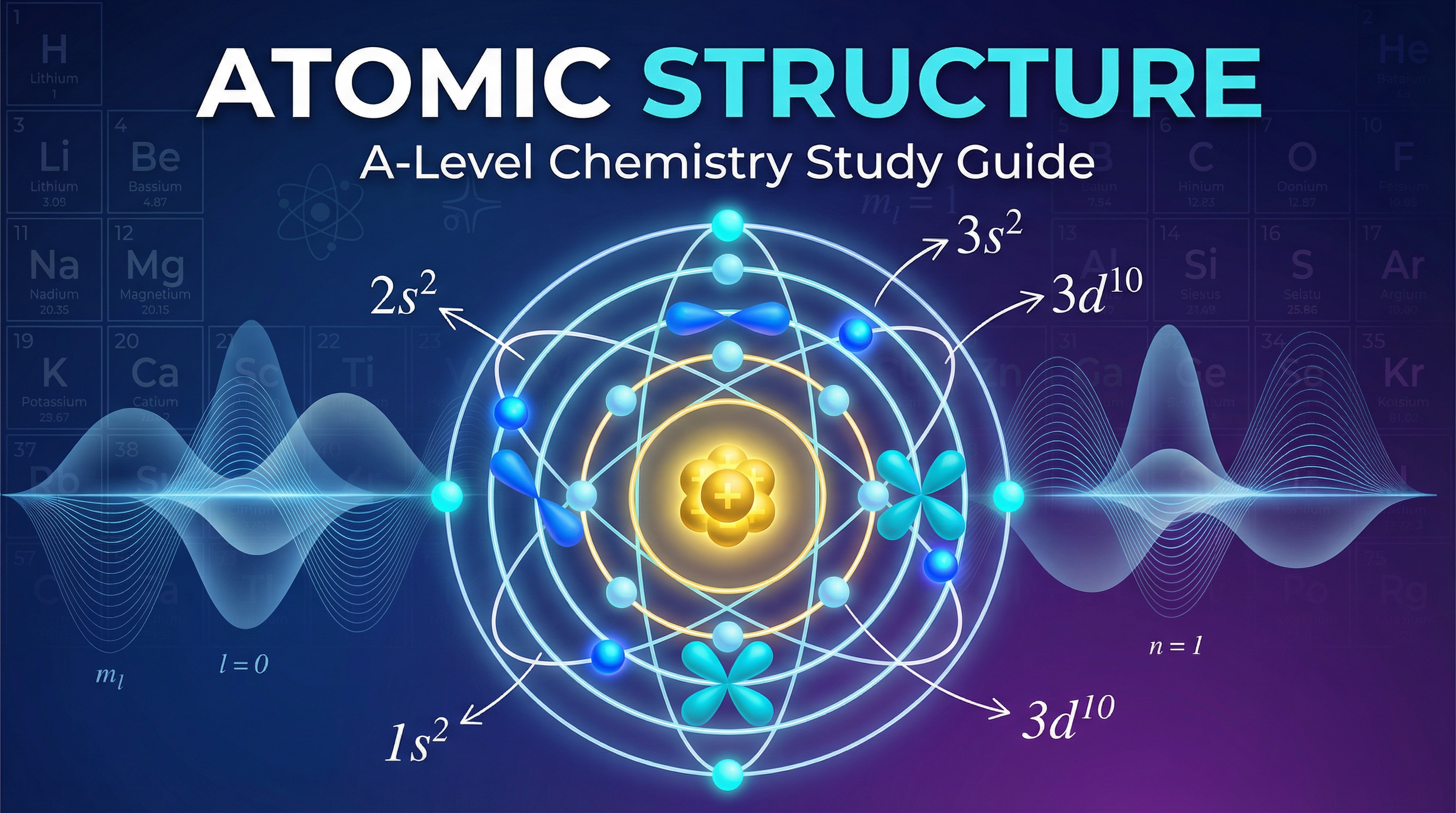Header image for Atomic Structure study guide