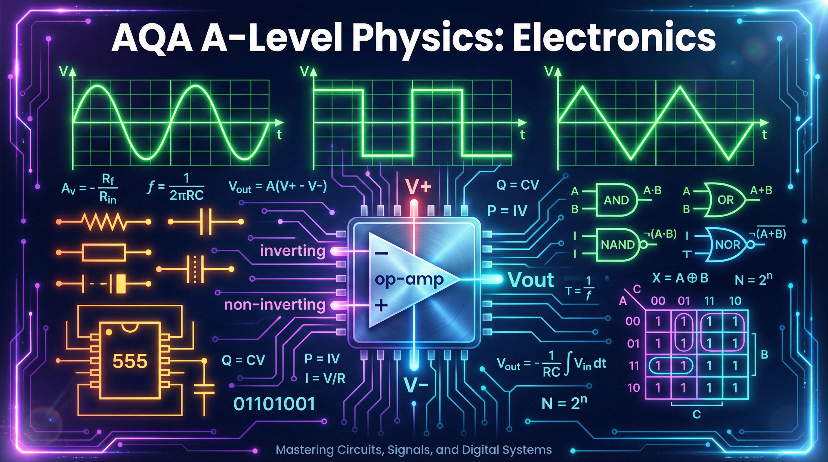 AQA A-Level Physics: Electronics — comprehensive topic header