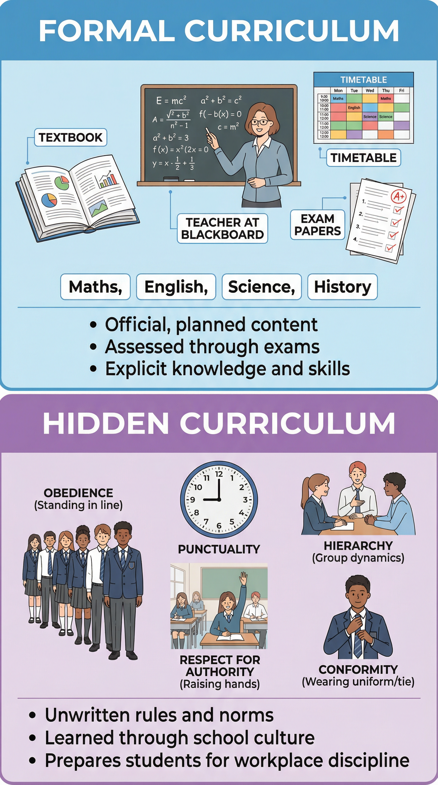 Formal vs. Hidden Curriculum