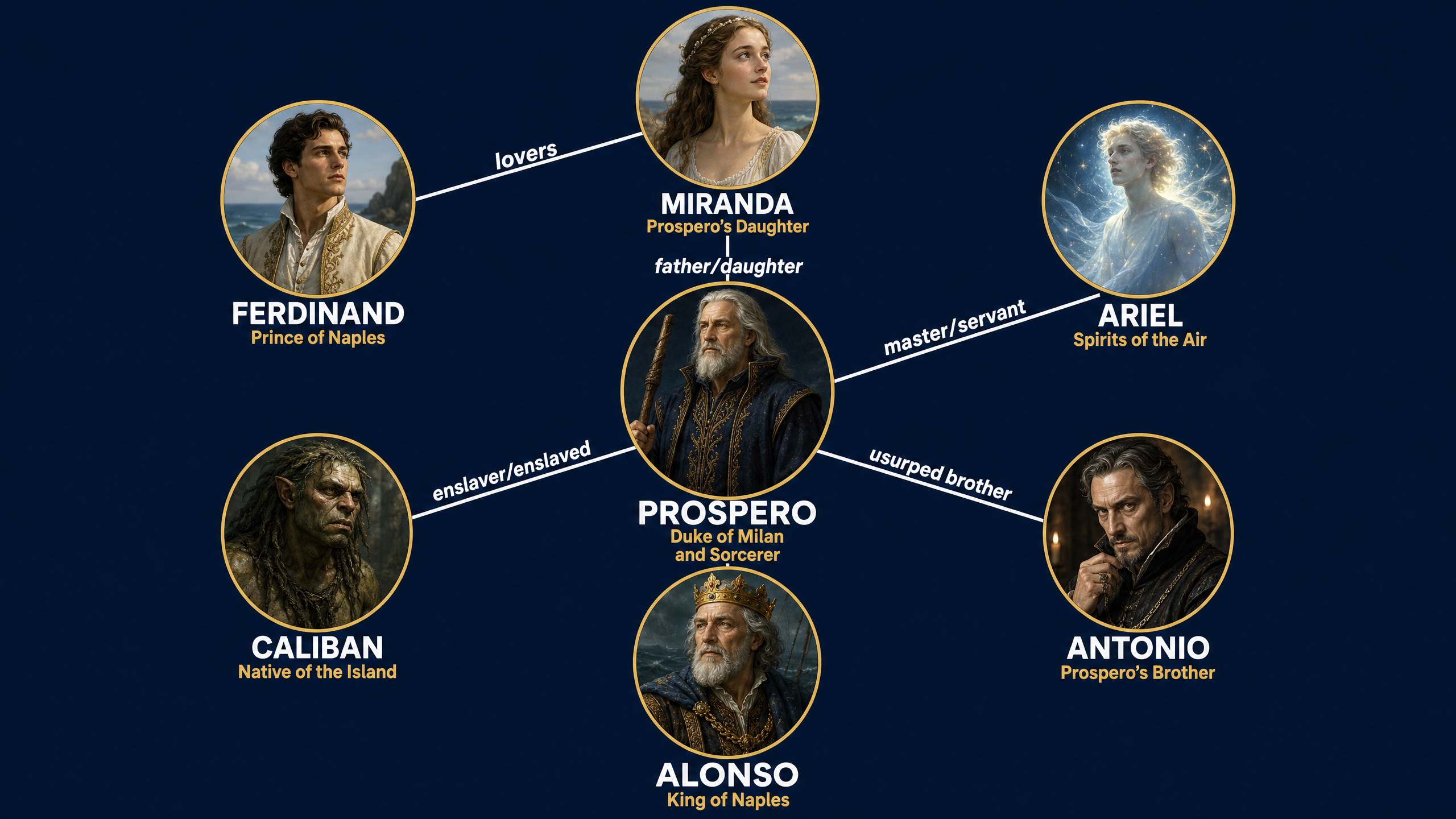 Character Relationships in The Tempest