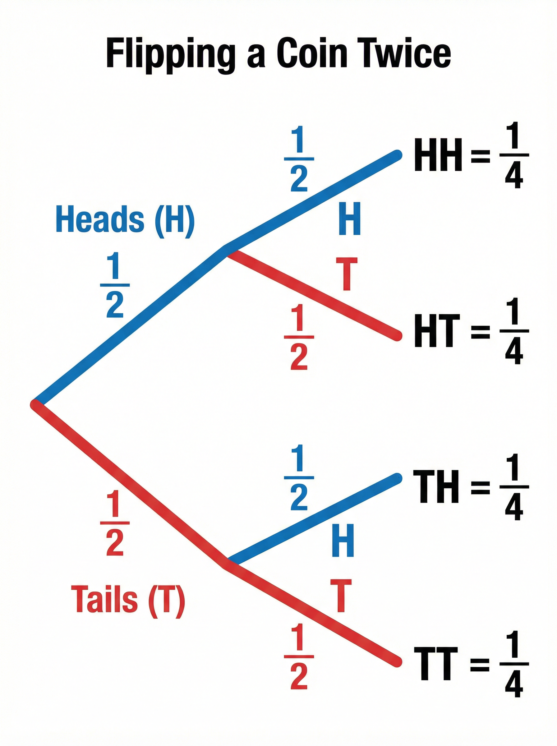 Probability Tree Diagram for Two Independent Events