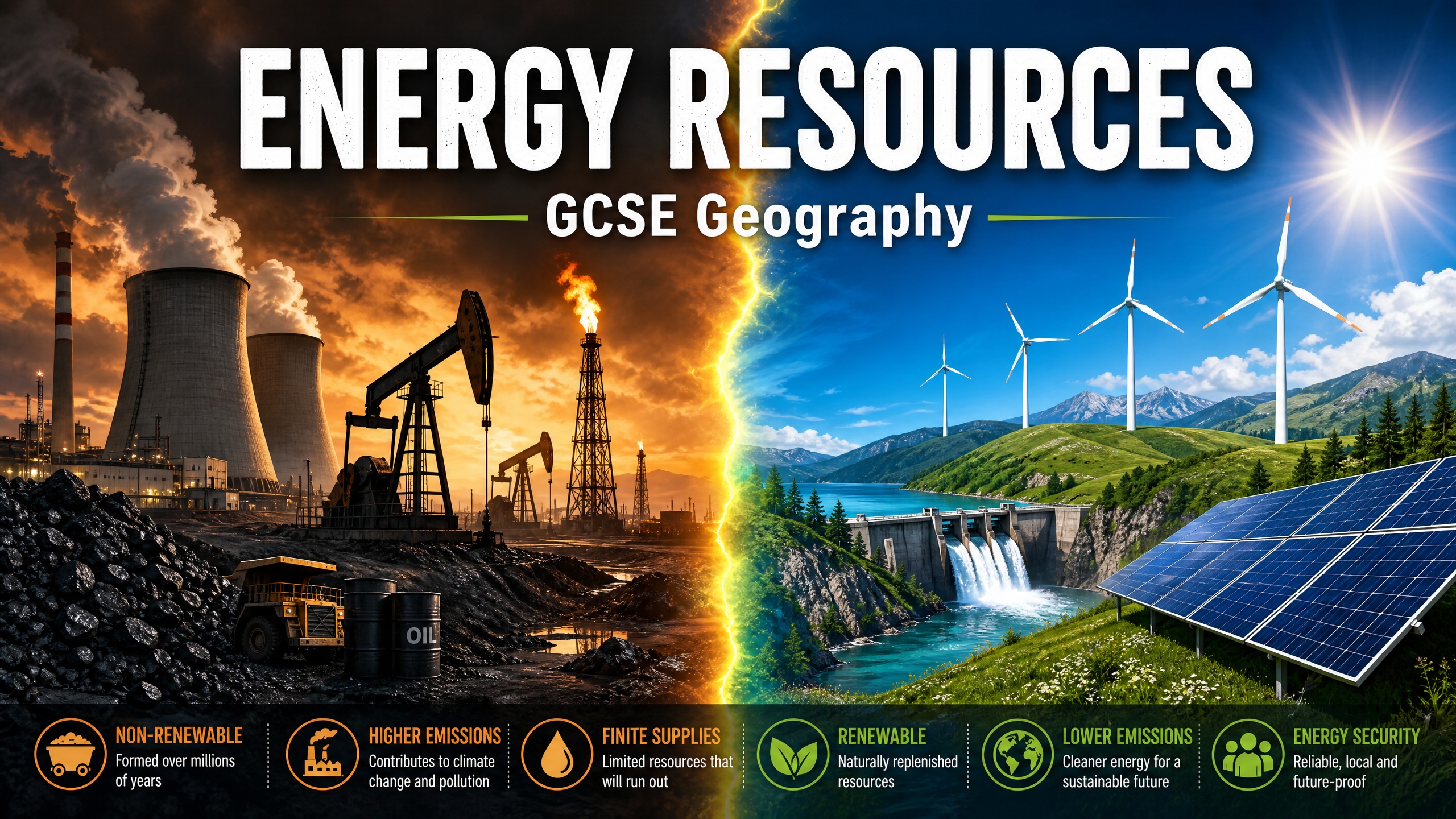 The transition from non-renewable to renewable energy resources