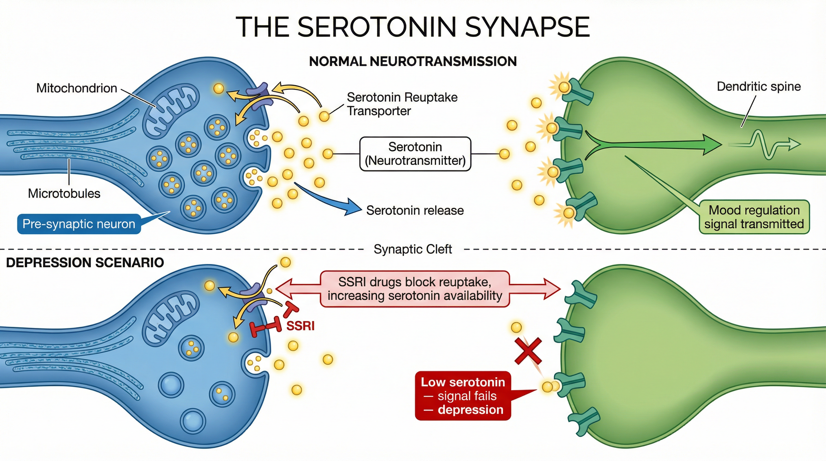 The Role of Serotonin in Synaptic Transmission