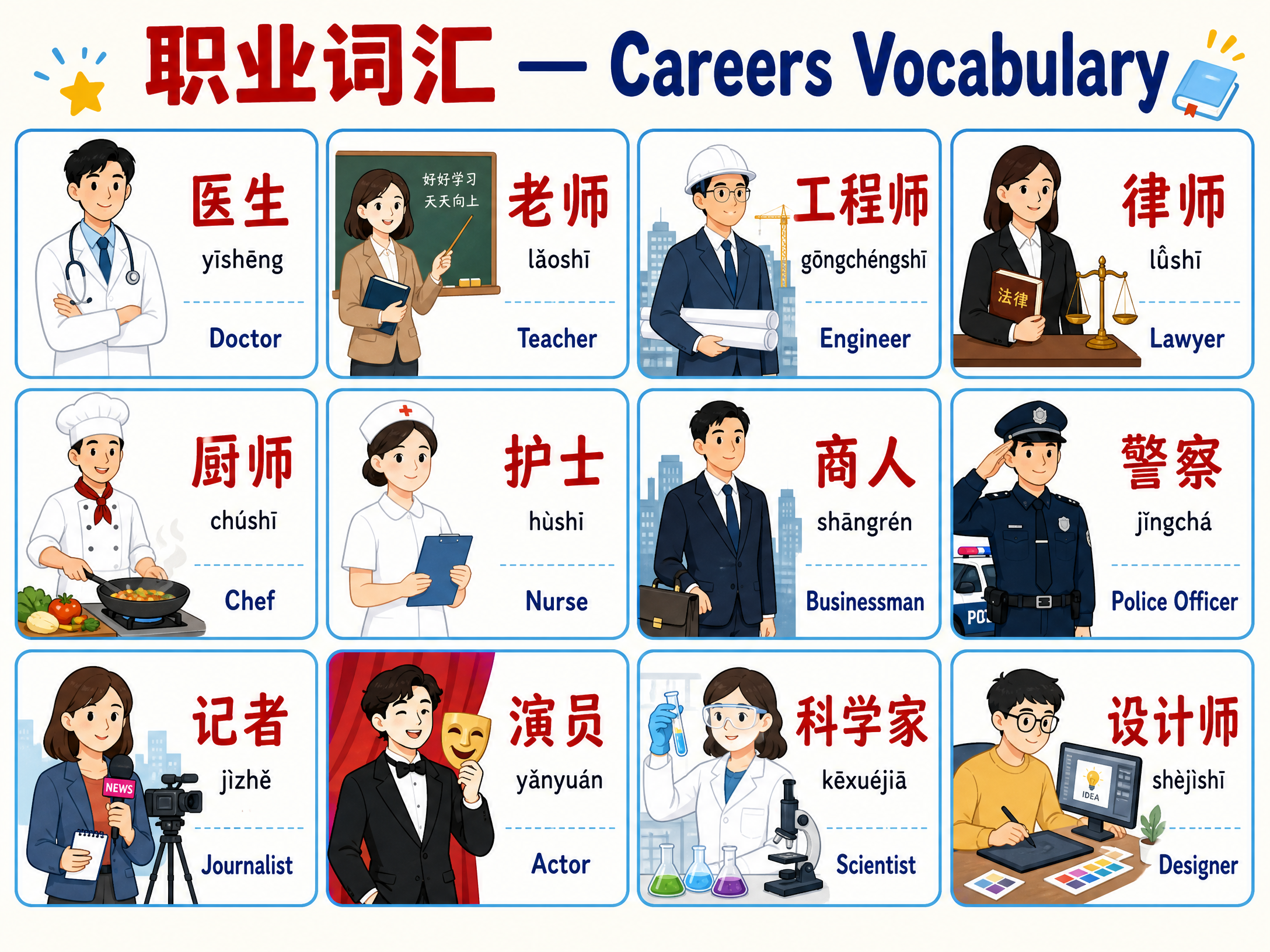 Careers vocabulary visual guide