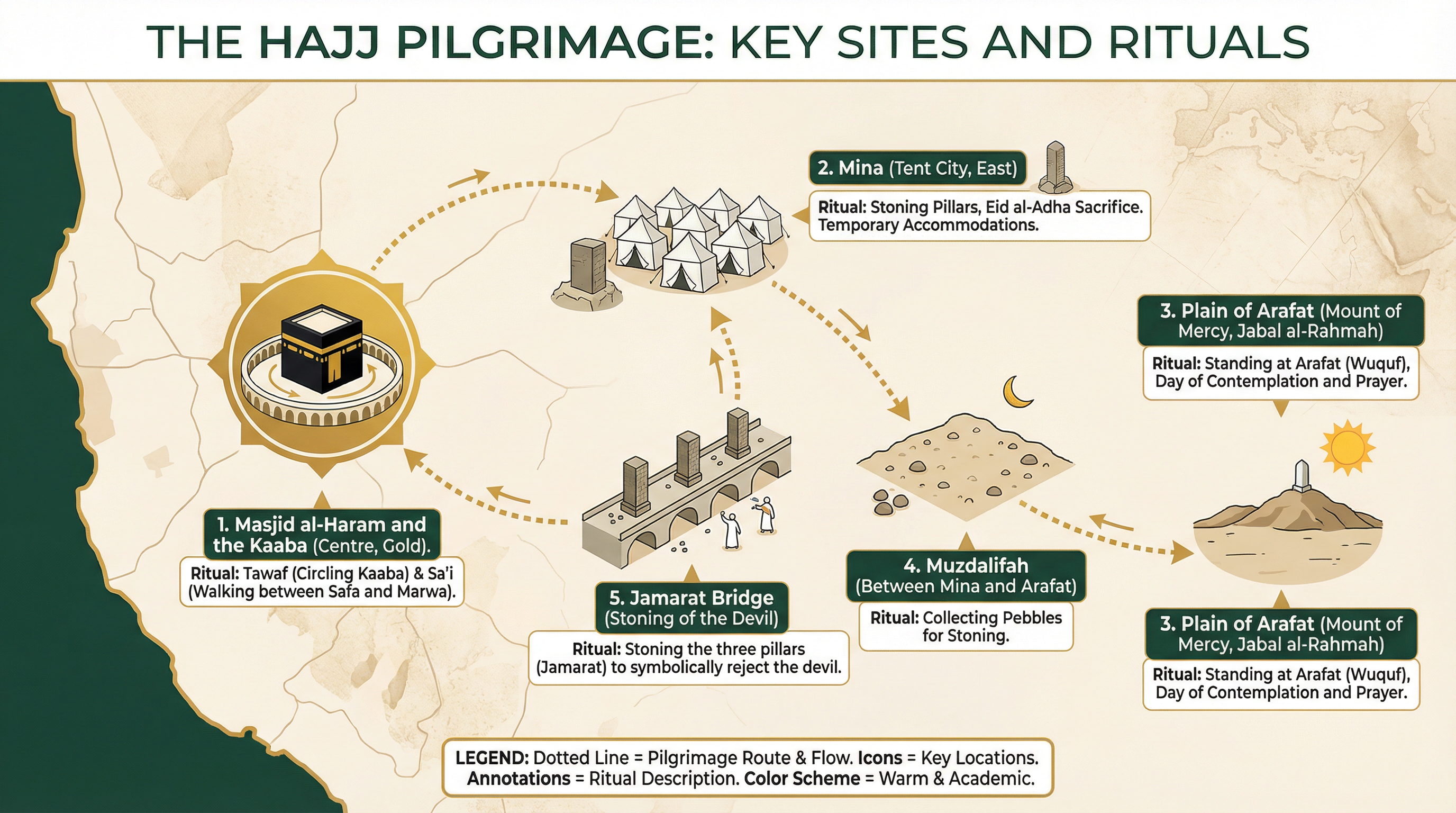 The Hajj Pilgrimage: Key Sites and Rituals