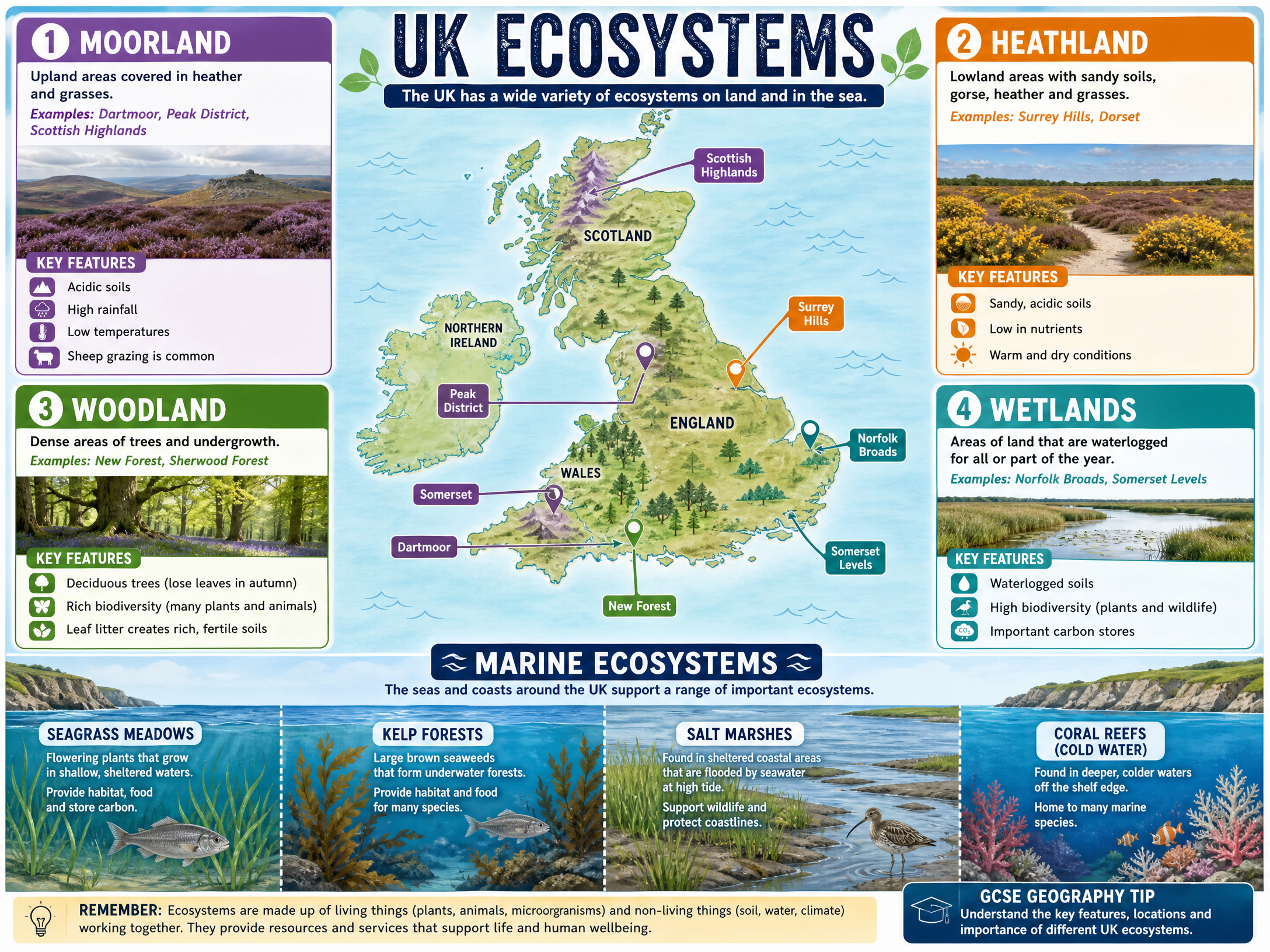 Distribution and characteristics of UK Ecosystems