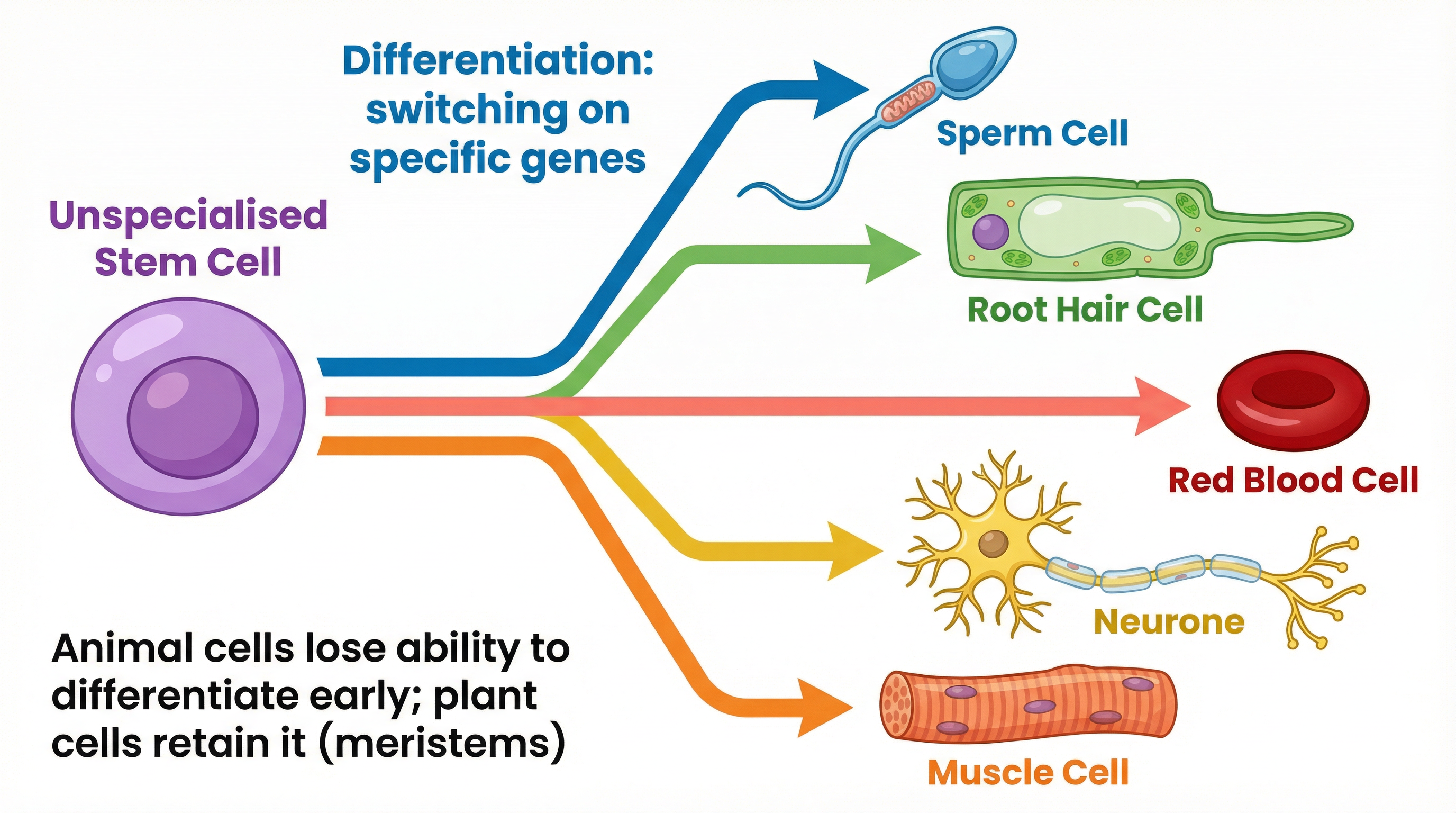 The process of cell differentiation.