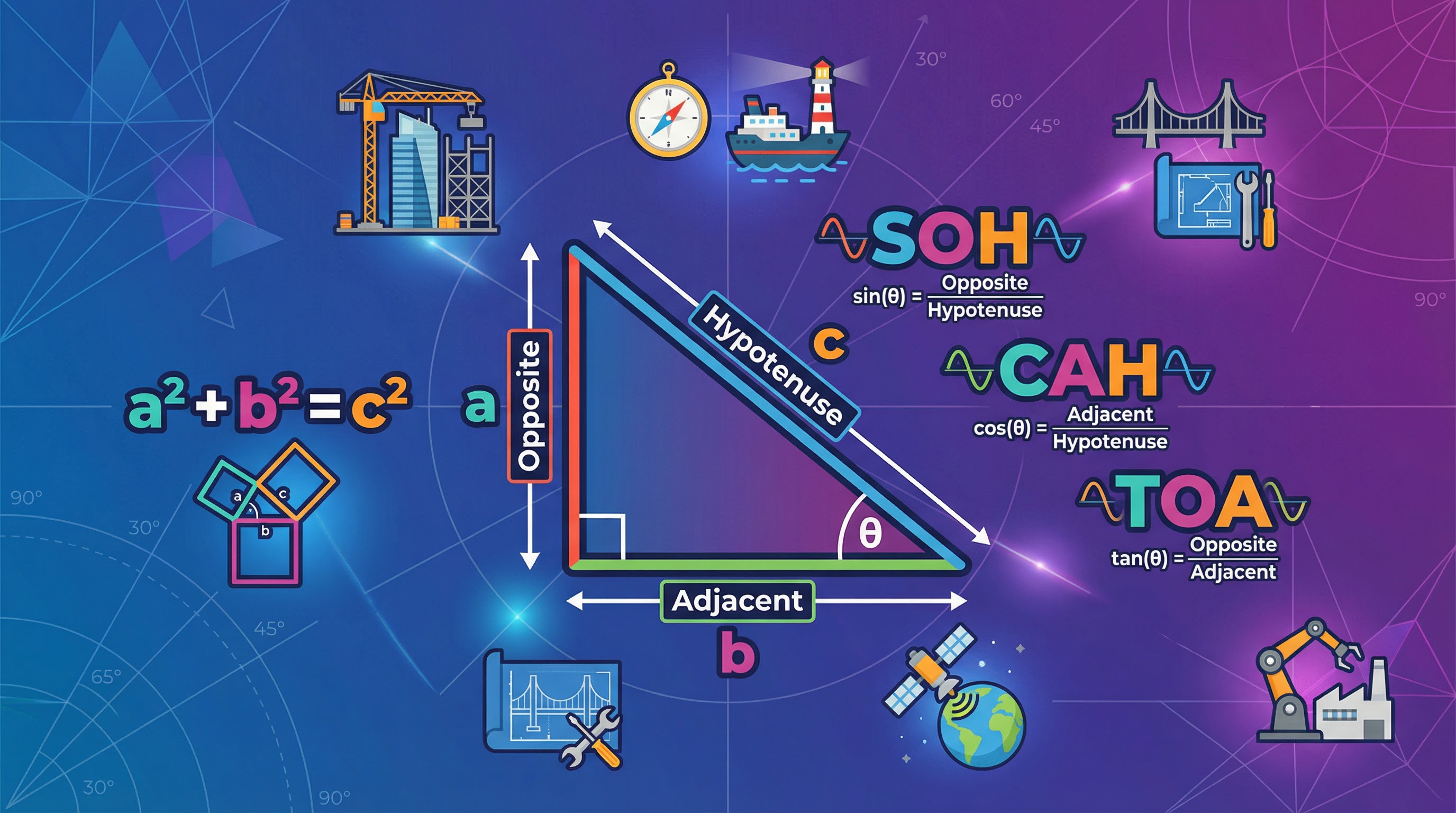 Header image for Pythagoras' Theorem and Trigonometry