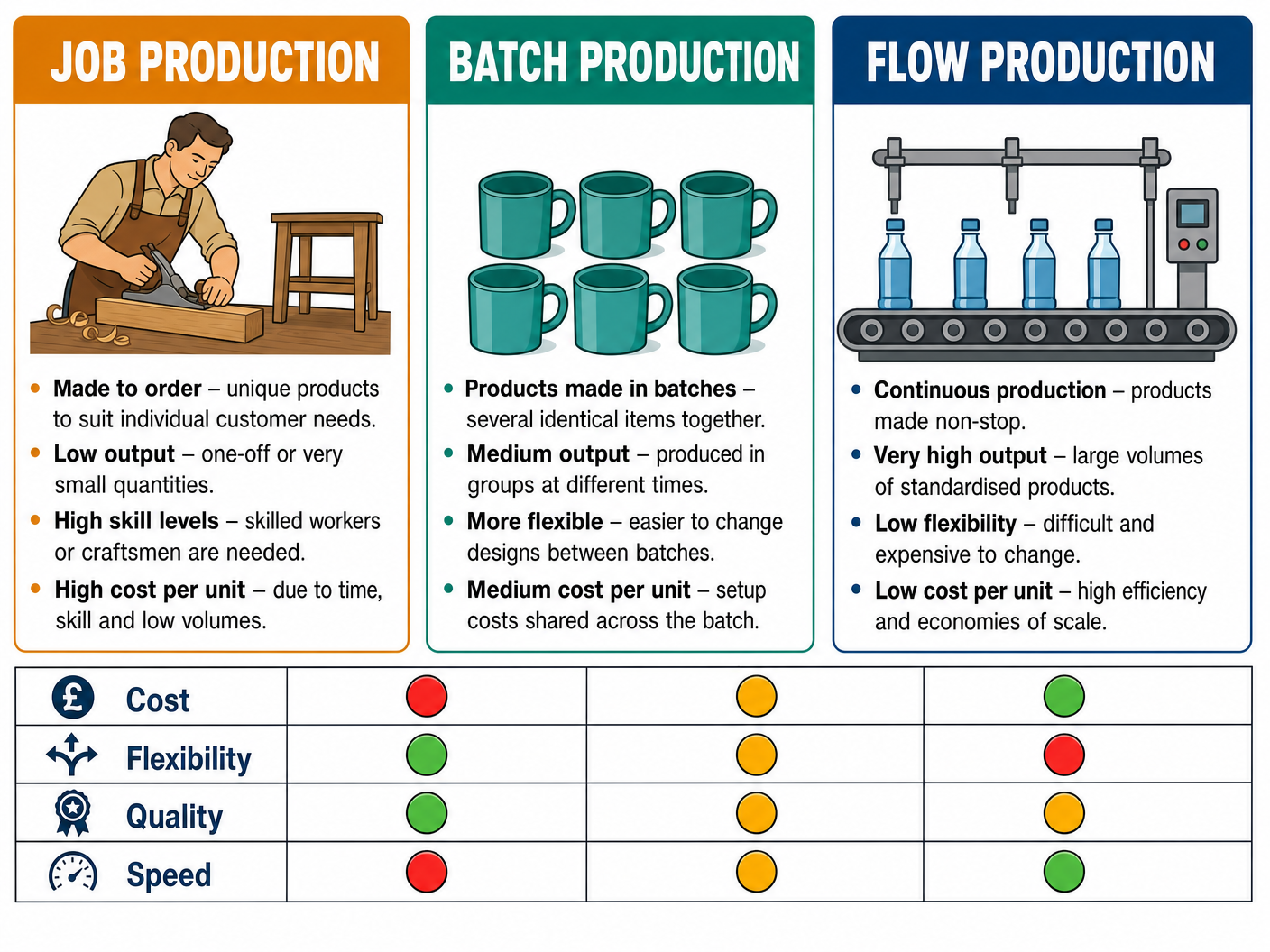 Comparison of Production Methods