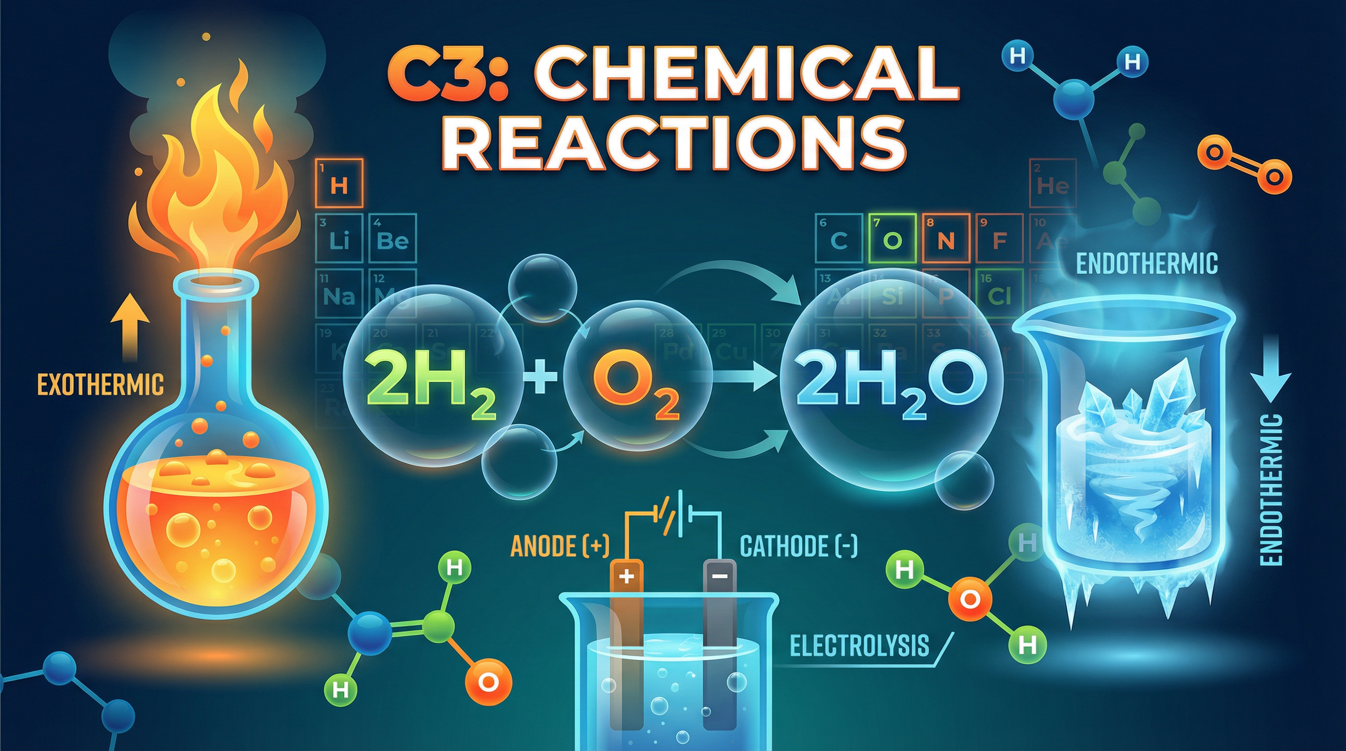 Header image for C3: Chemical Reactions