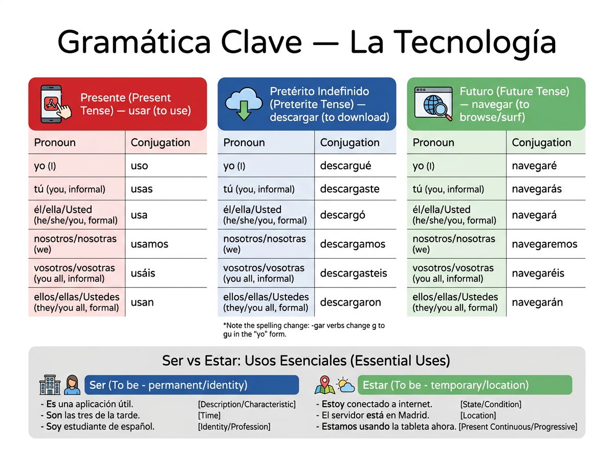 Grammar quick reference for Technology topic