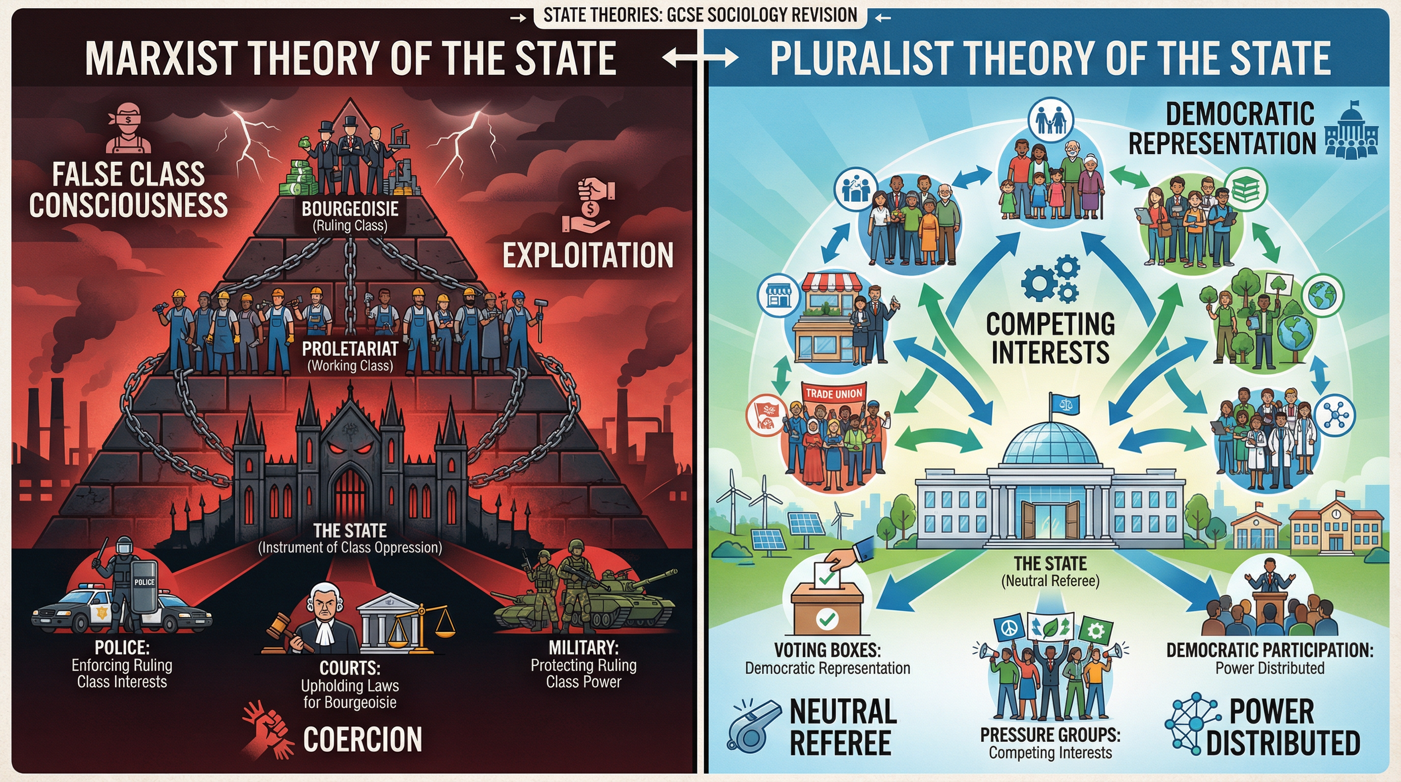 Marxist vs Pluralist Theories of the State
