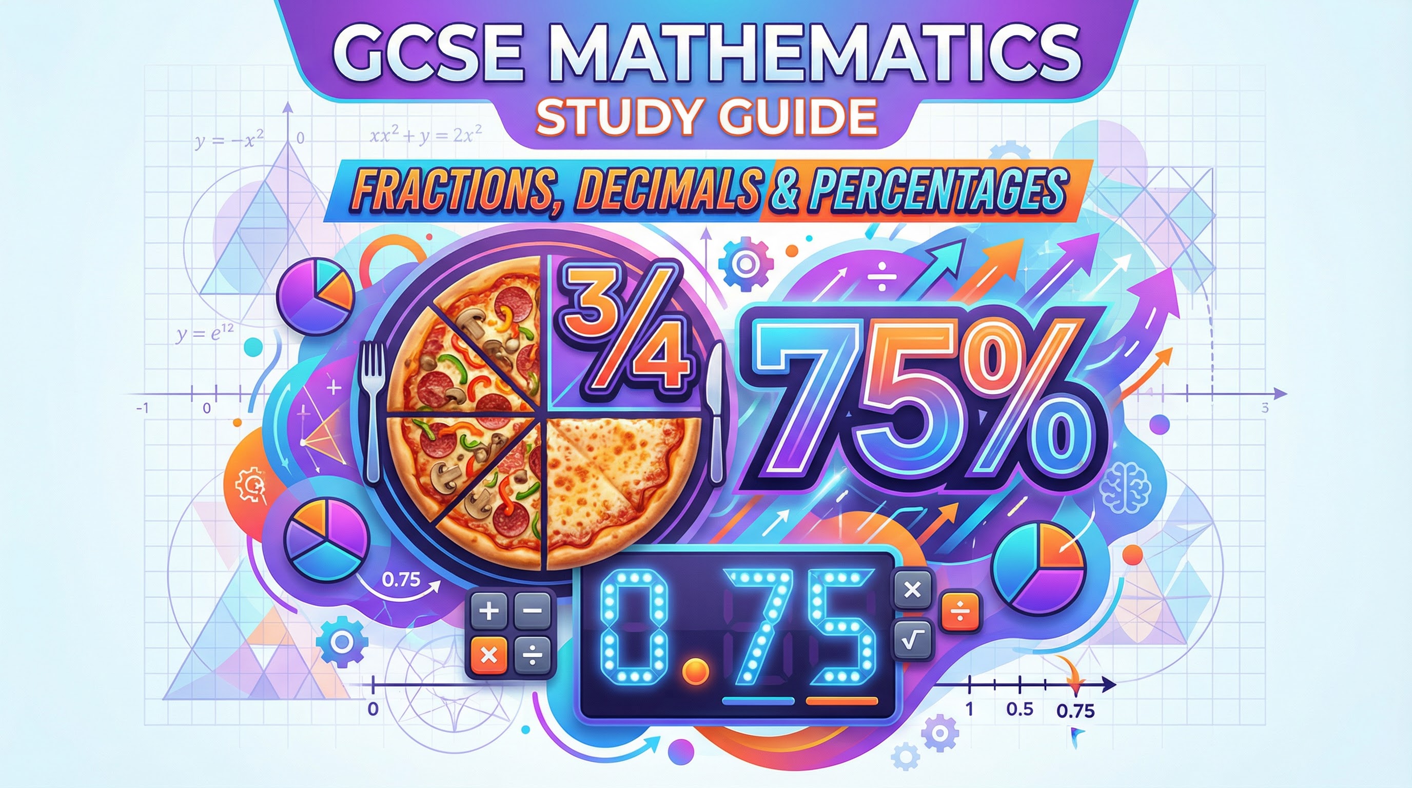 Header image for Fractions, Decimals and Percentages