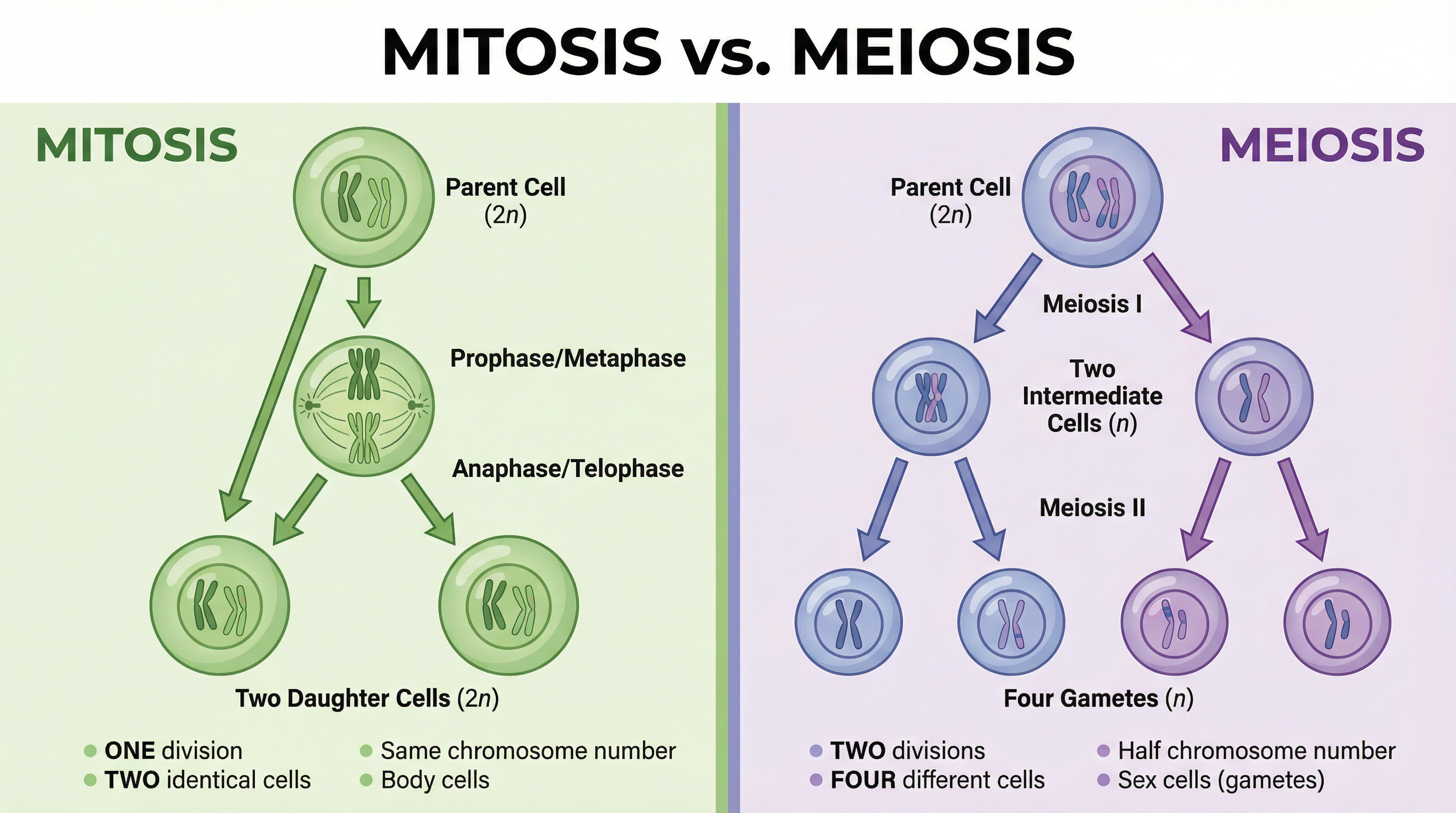 Comparison of Mitosis and Meiosis