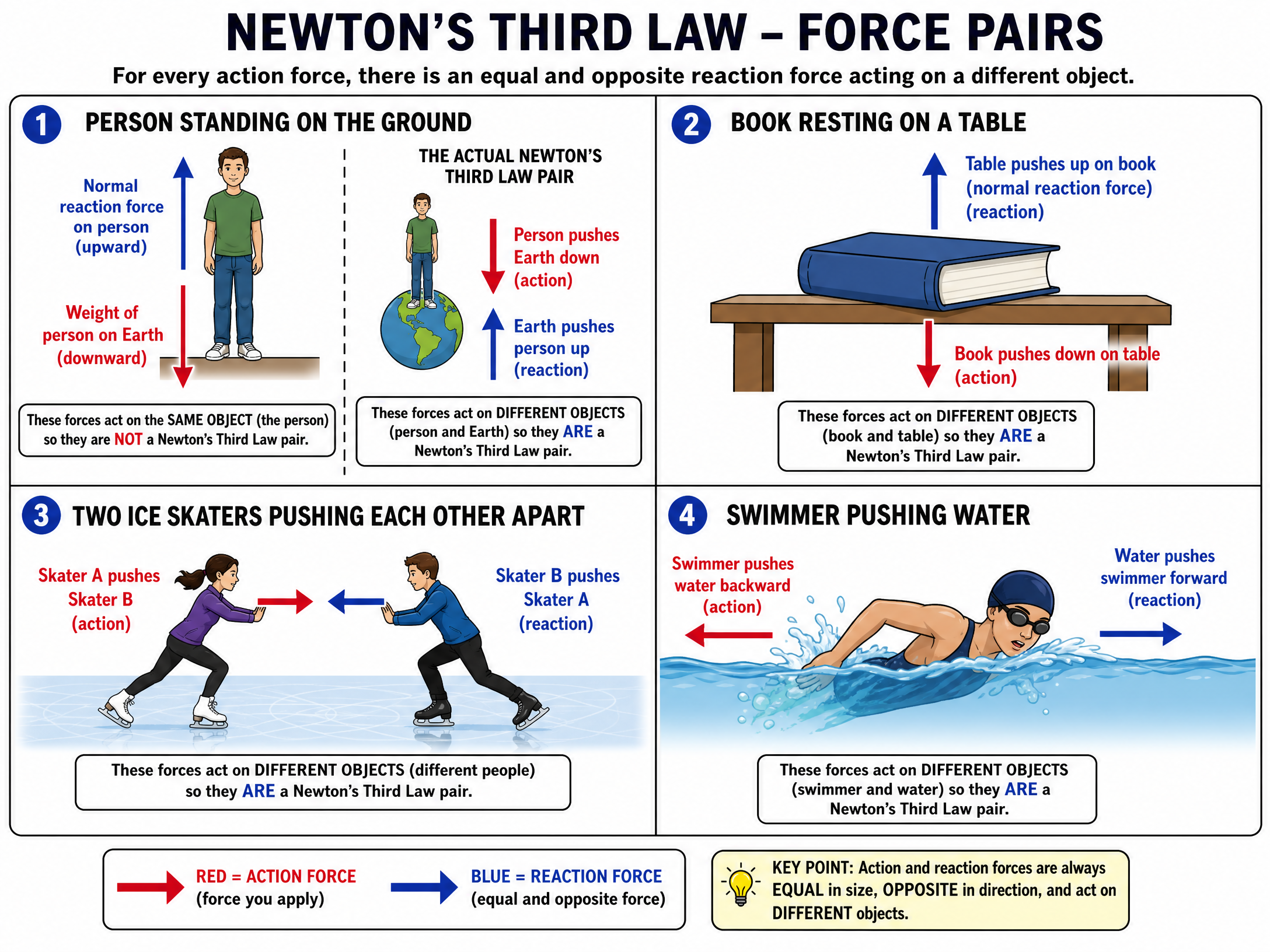 Examples of Newton's Third Law pairs