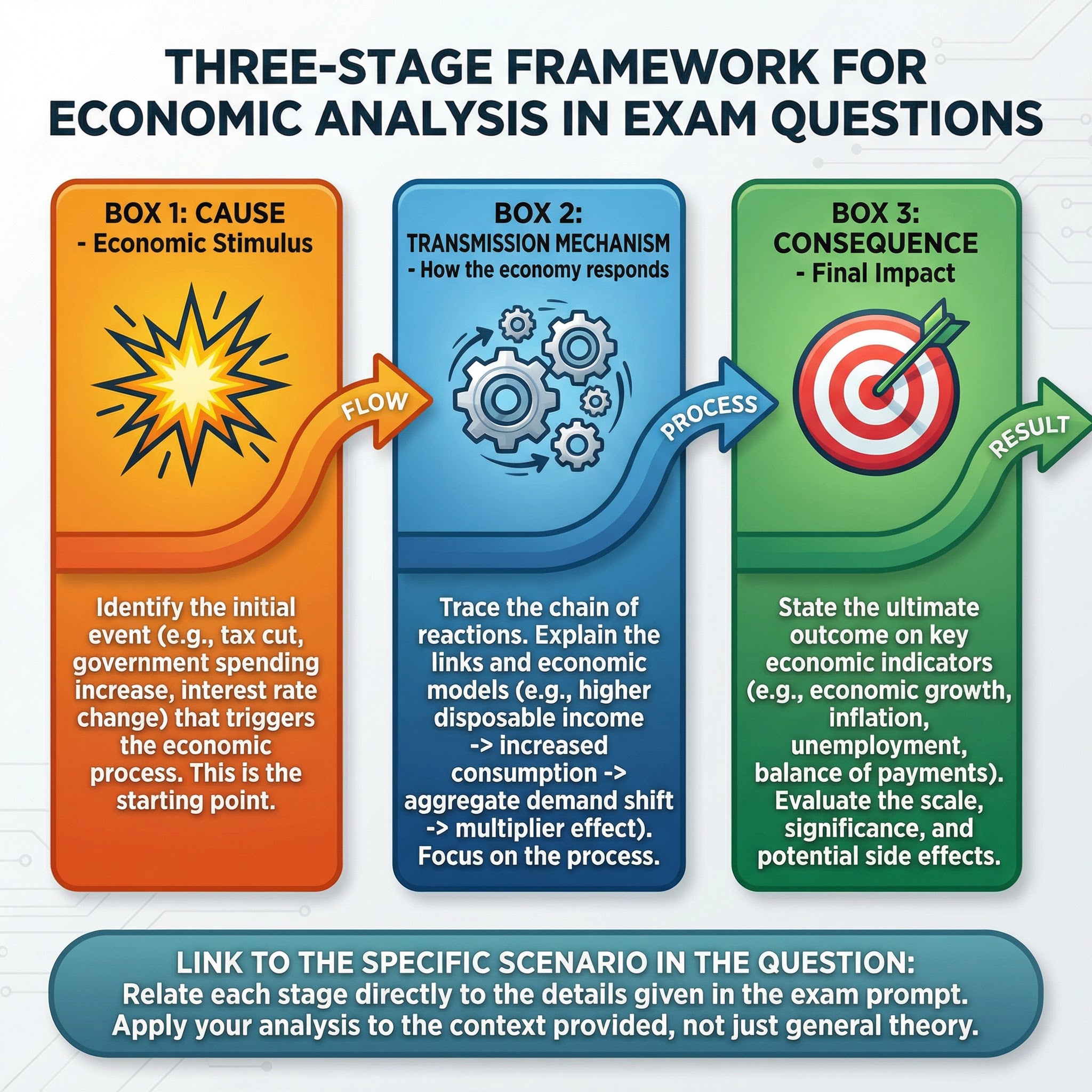 The Three-Stage Framework for Economic Analysis
