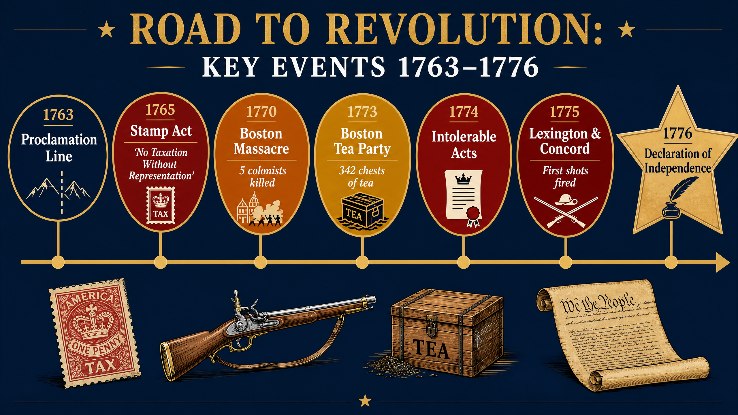 Road to Revolution: Key Events 1763-1776