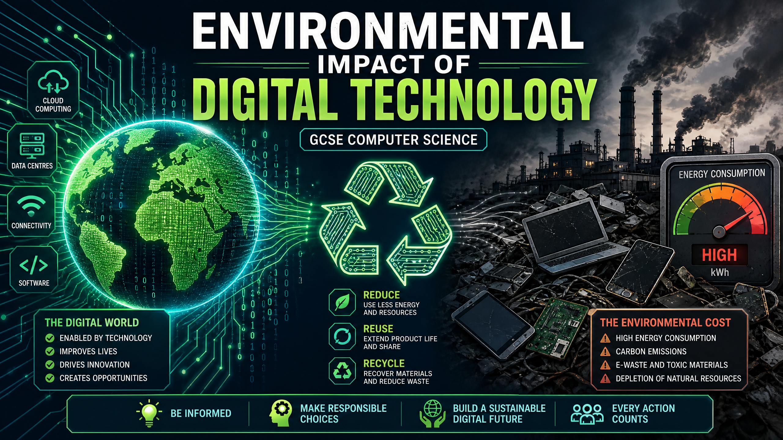 Header image for Environmental Impact of Digital Technology