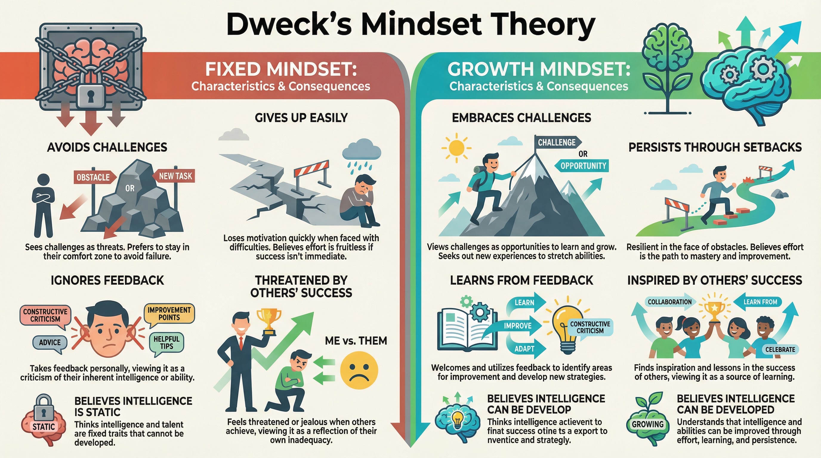 Dweck's Mindset Theory: Fixed vs. Growth