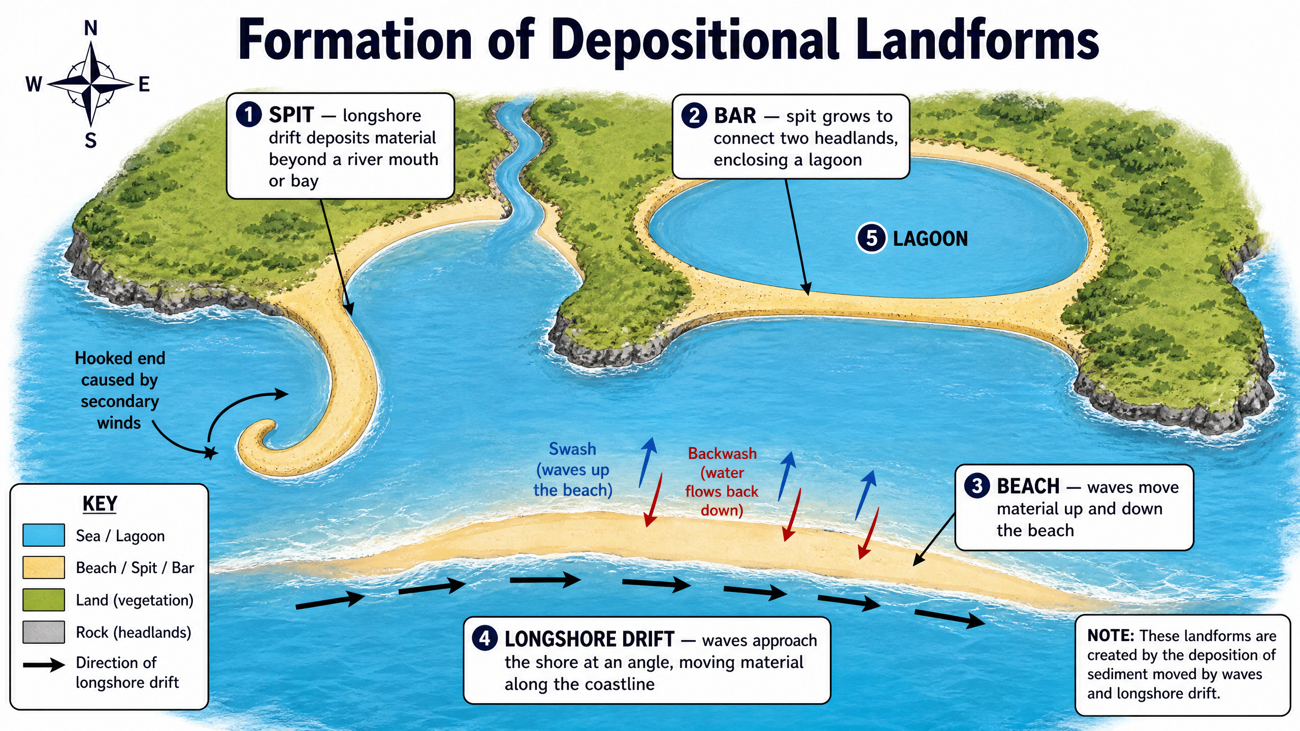 Formation of Depositional Landforms
