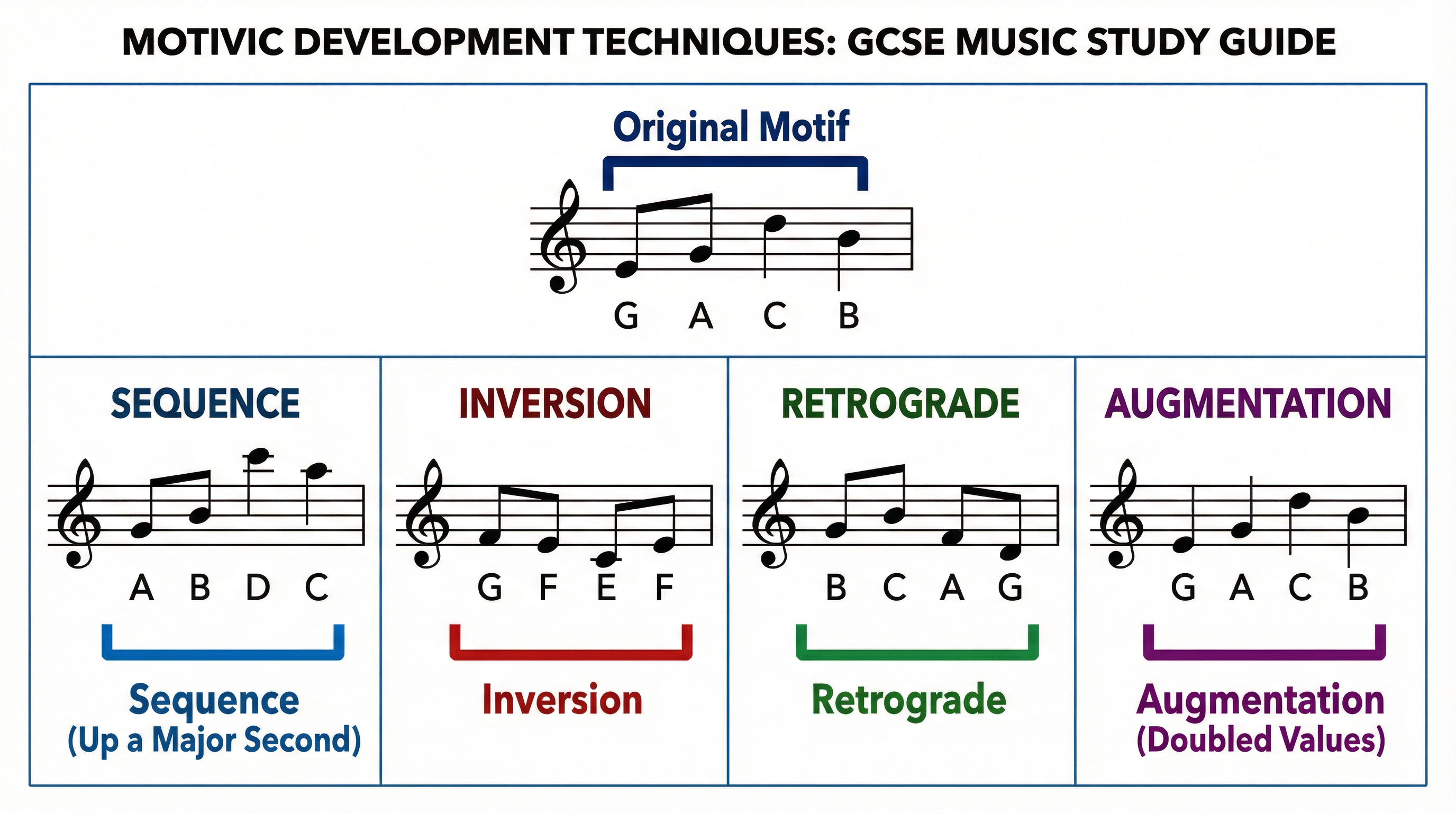 Key techniques for motivic development that are essential for high marks.