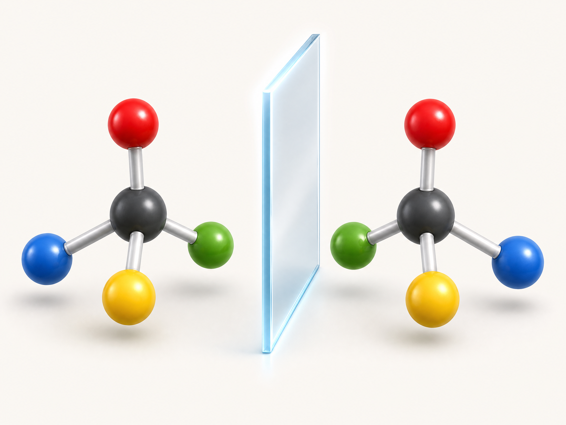 A chiral centre and a pair of enantiomers.