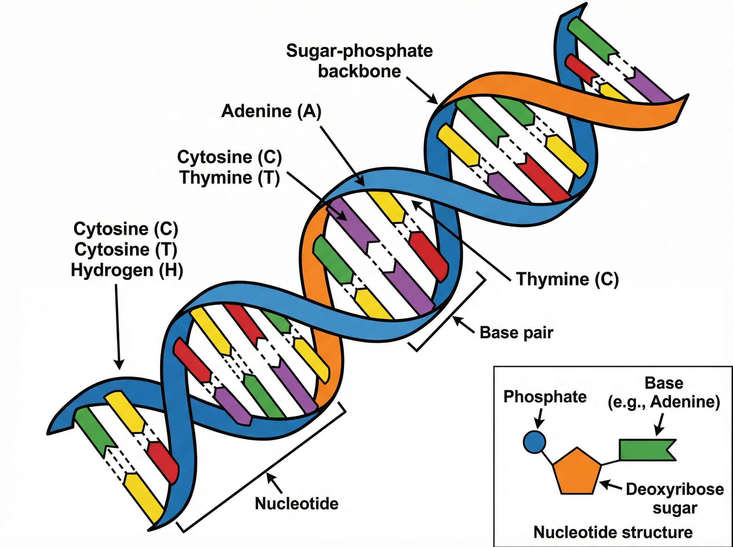 Structure of a DNA double helix