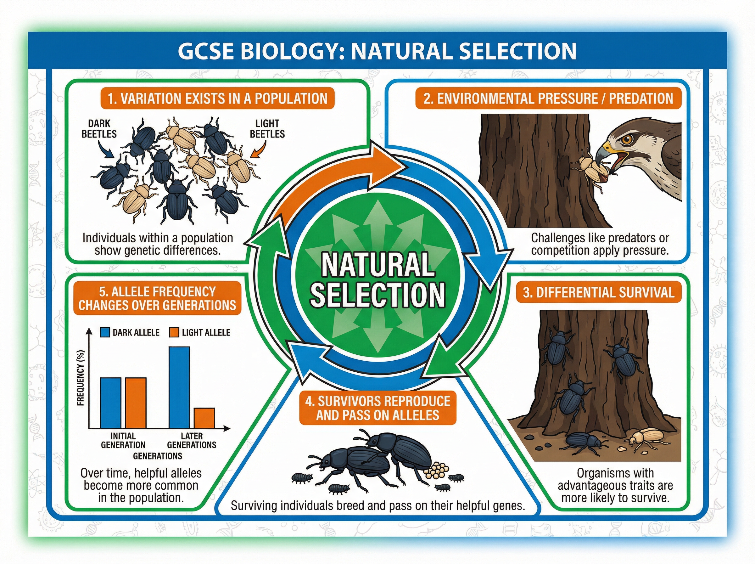 Evolution by natural selection