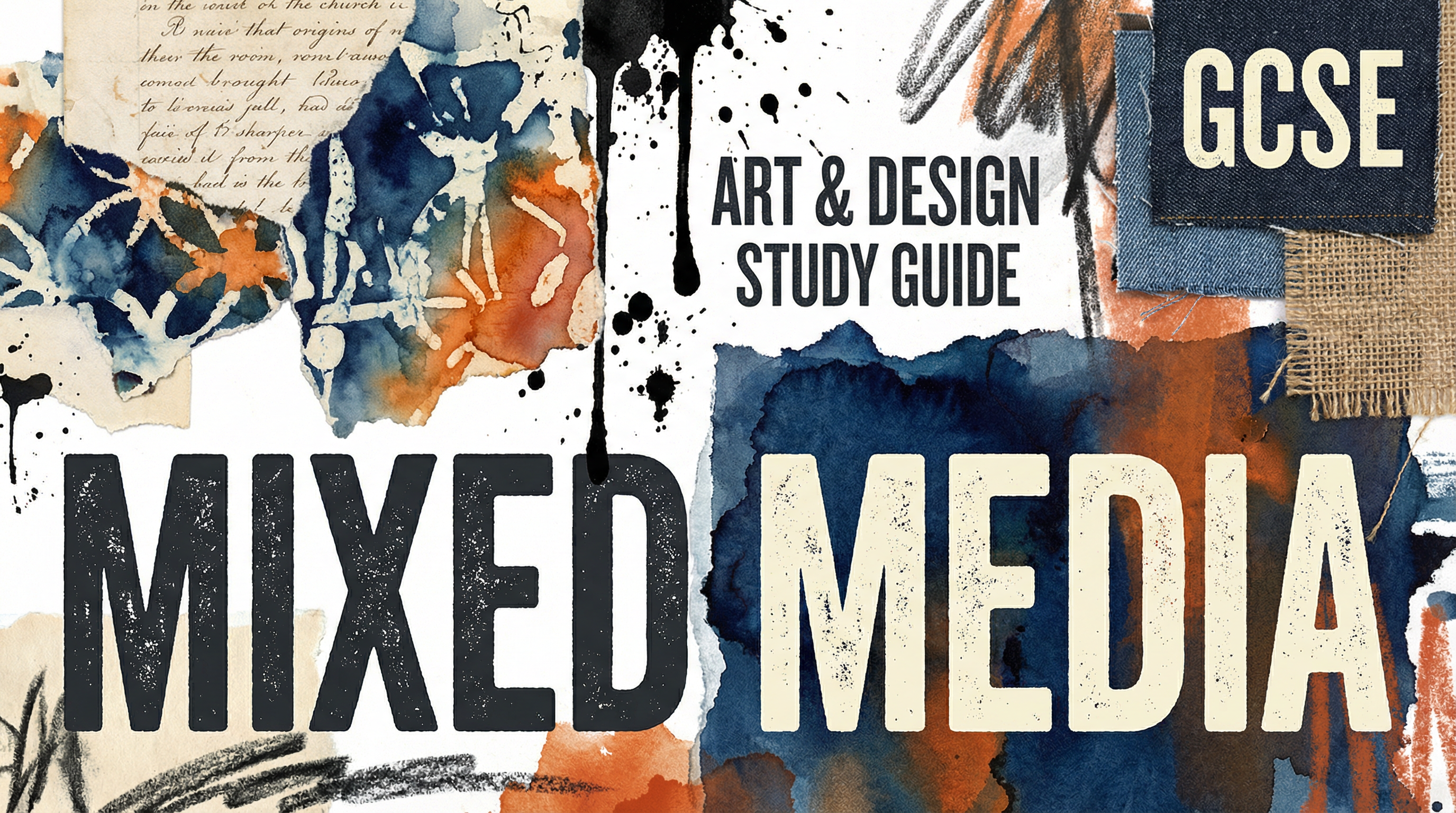 Header image for the GCSE Mixed Media Study Guide.
