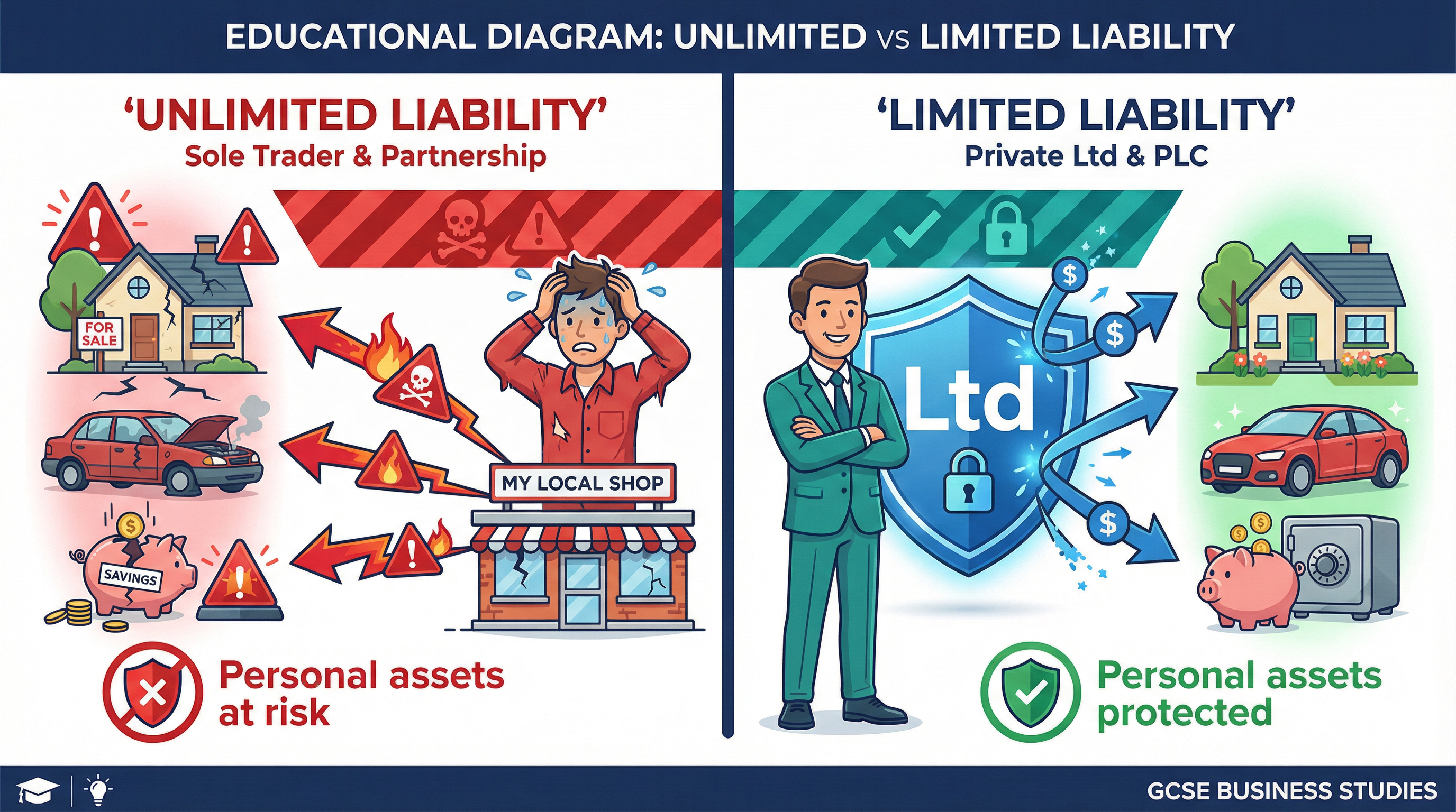 Unlimited vs Limited Liability: A Visual Guide