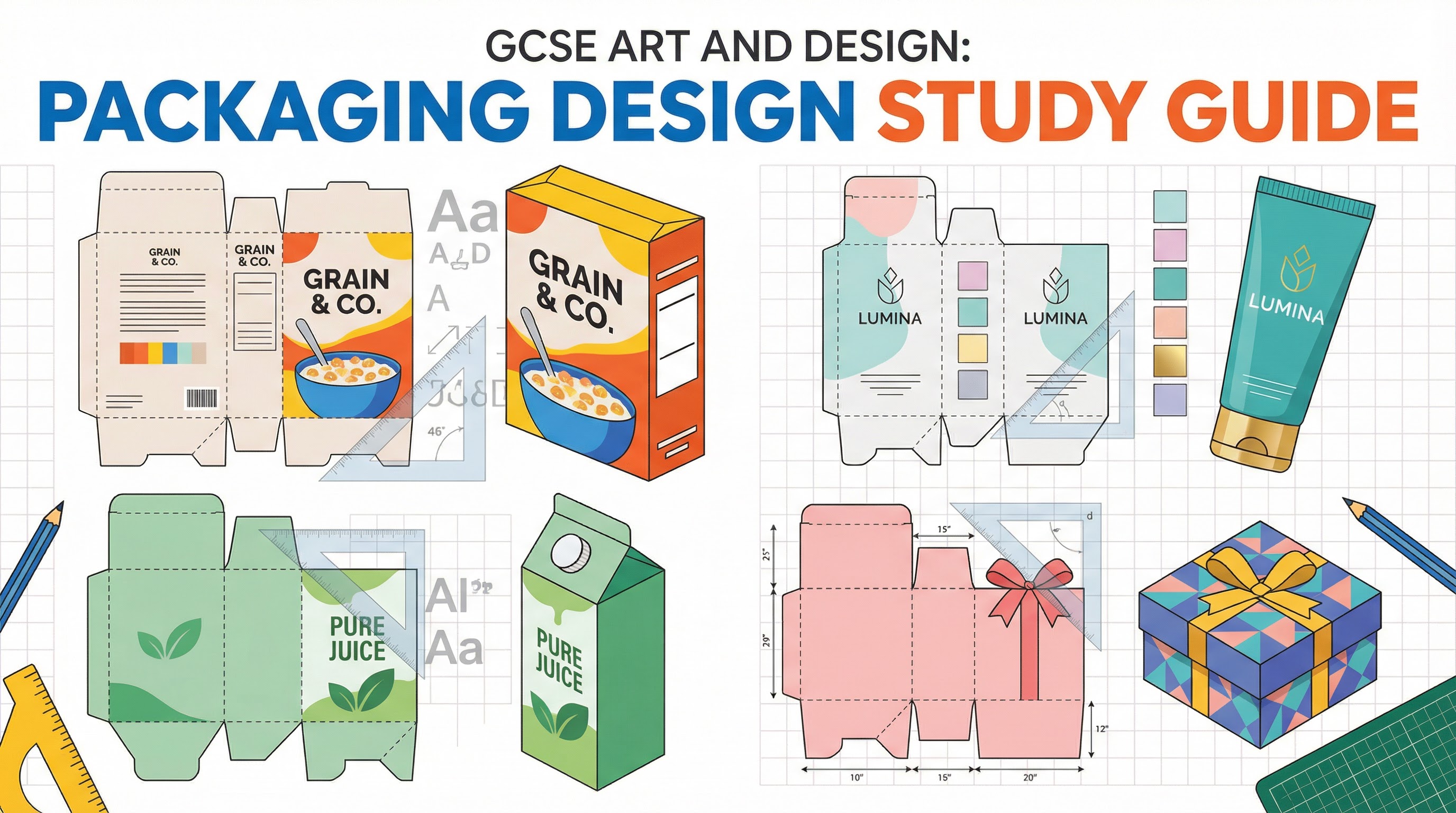 Header image for Packaging Design study guide.