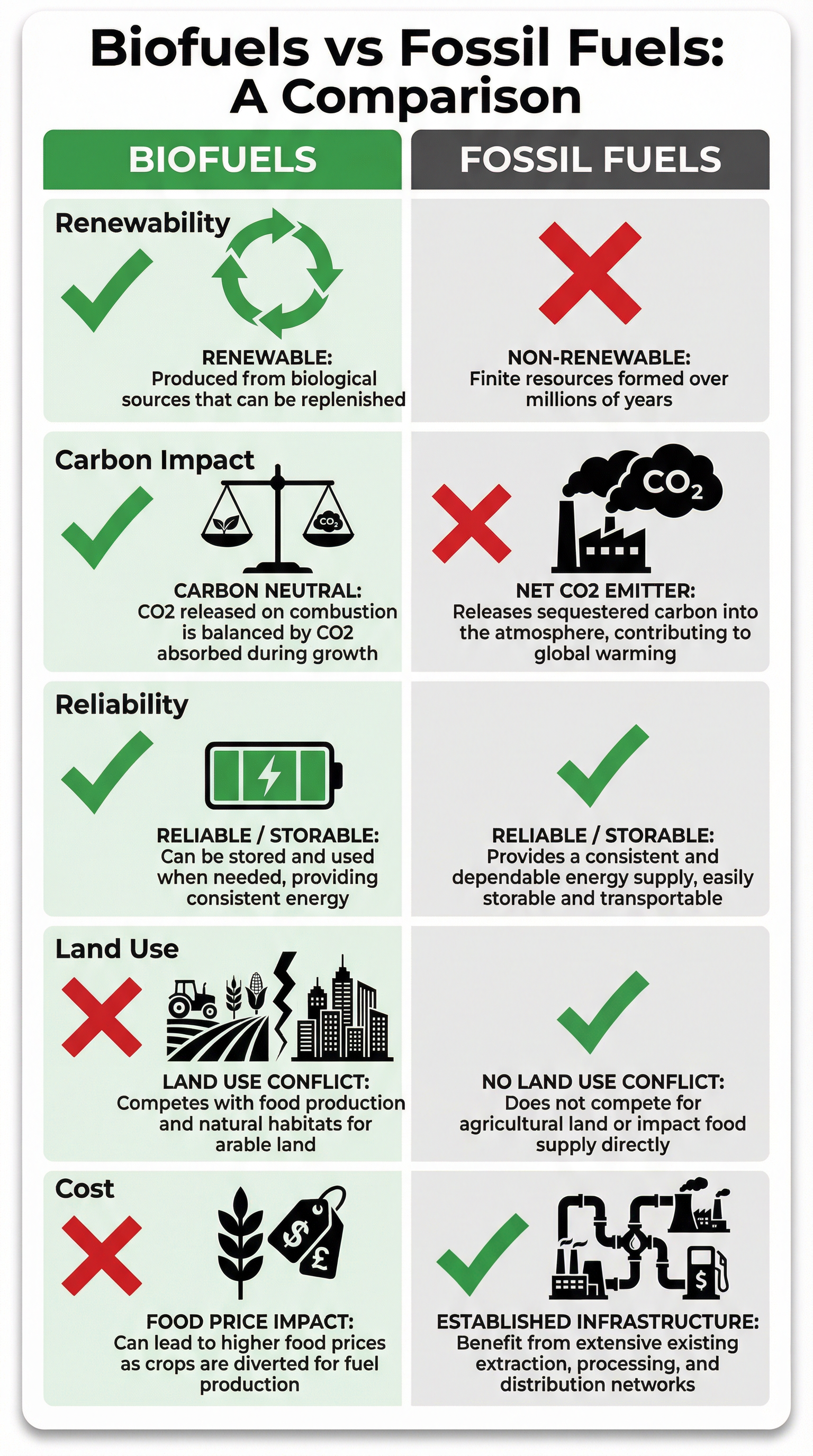 Biofuels vs Fossil Fuels: A side-by-side comparison.