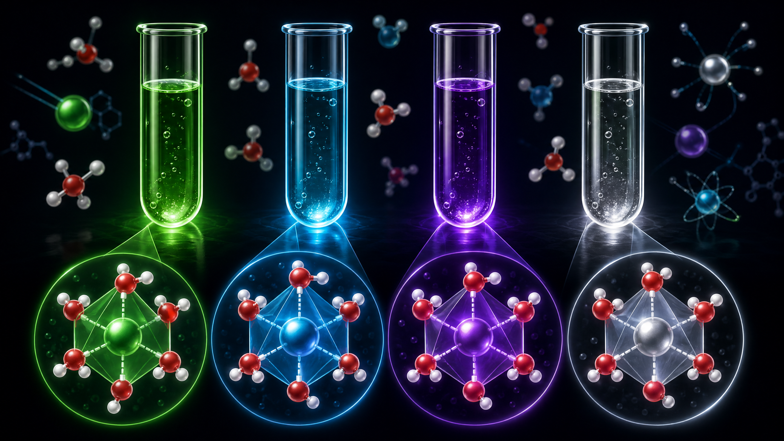 Reactions of ions in aqueous solution: colour, complexes, and test-tube chemistry.