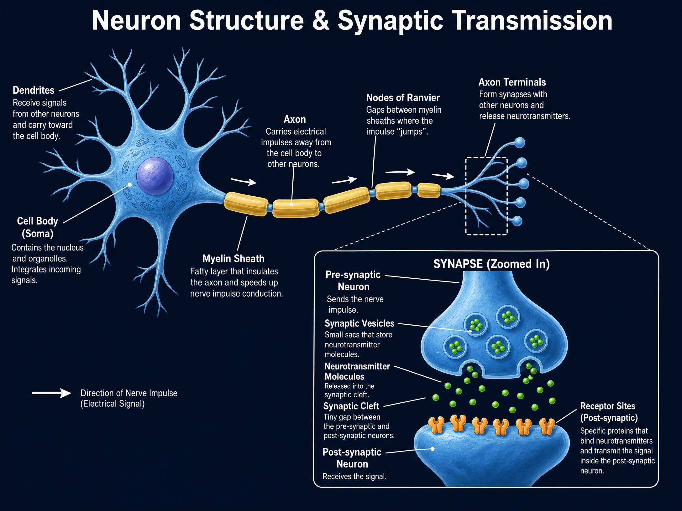 Neuron Structure and Synaptic Transmission
