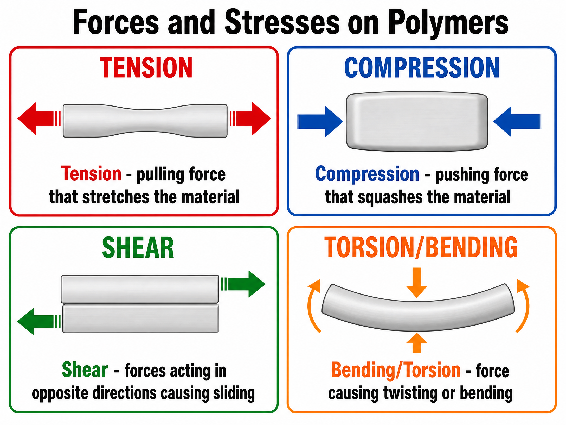 Forces and Stresses on Polymers