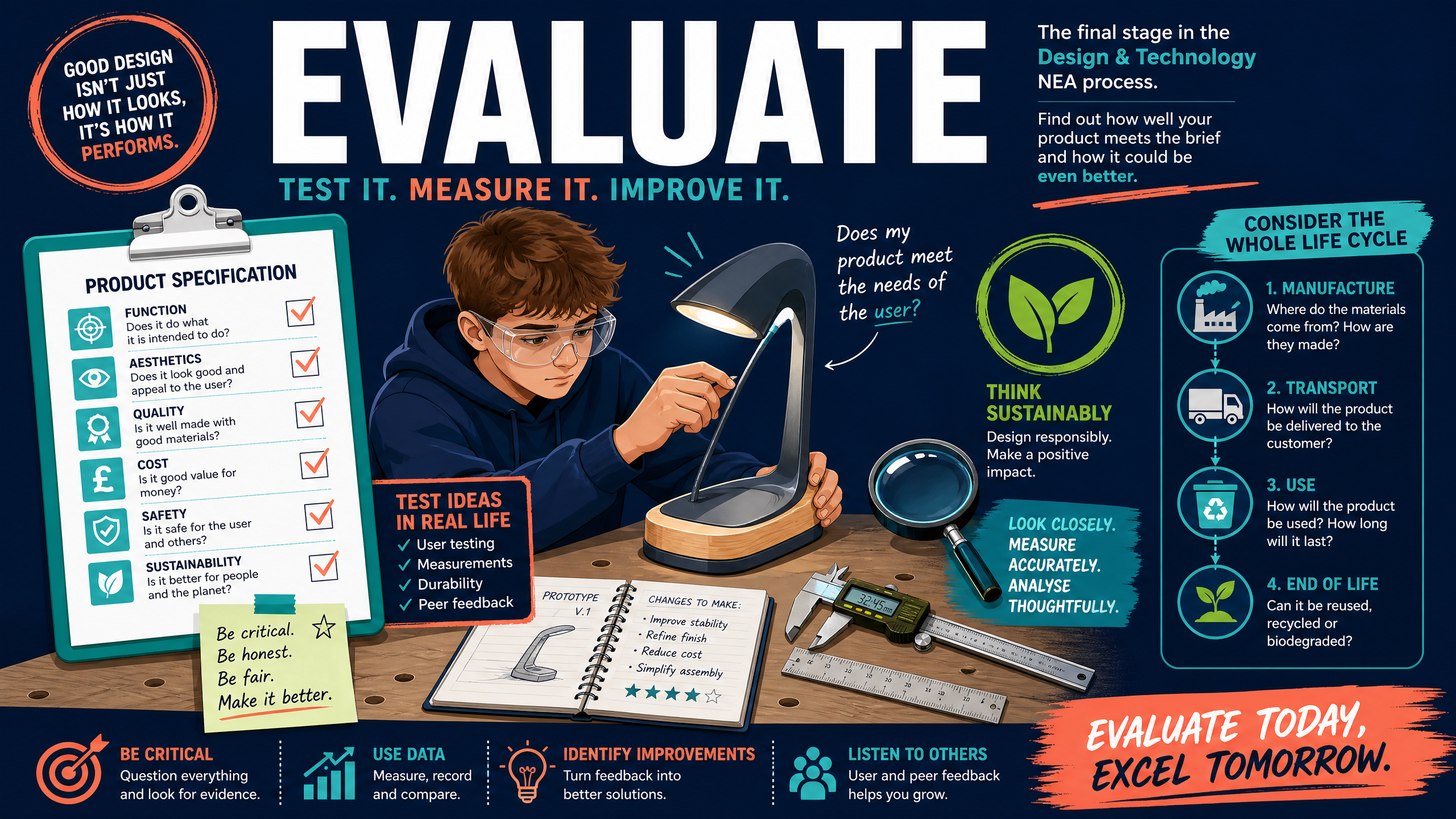 Header image for Component 2: Non-examined assessment (NEA) - Evaluate
