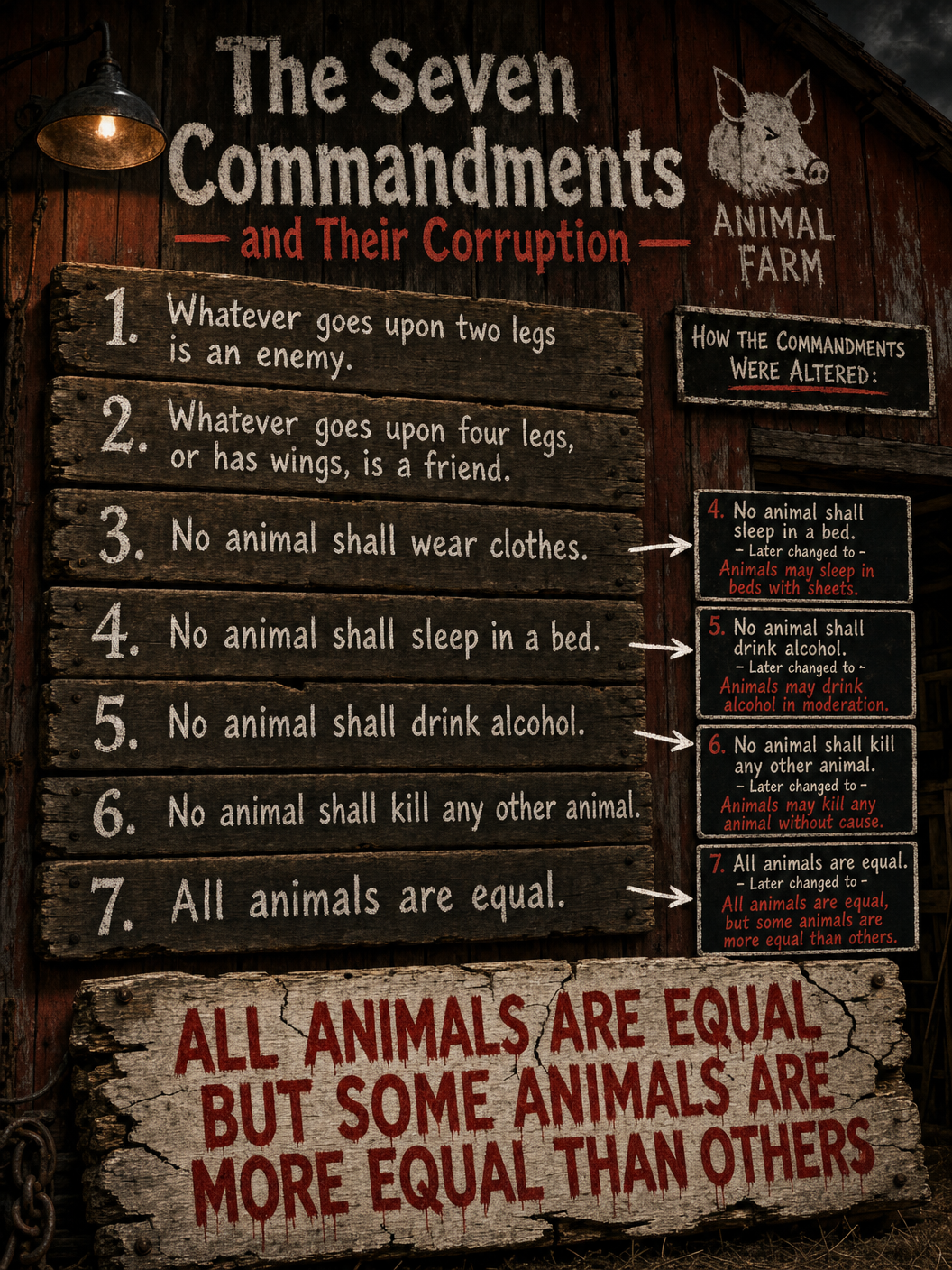 The Seven Commandments and Their Corruption