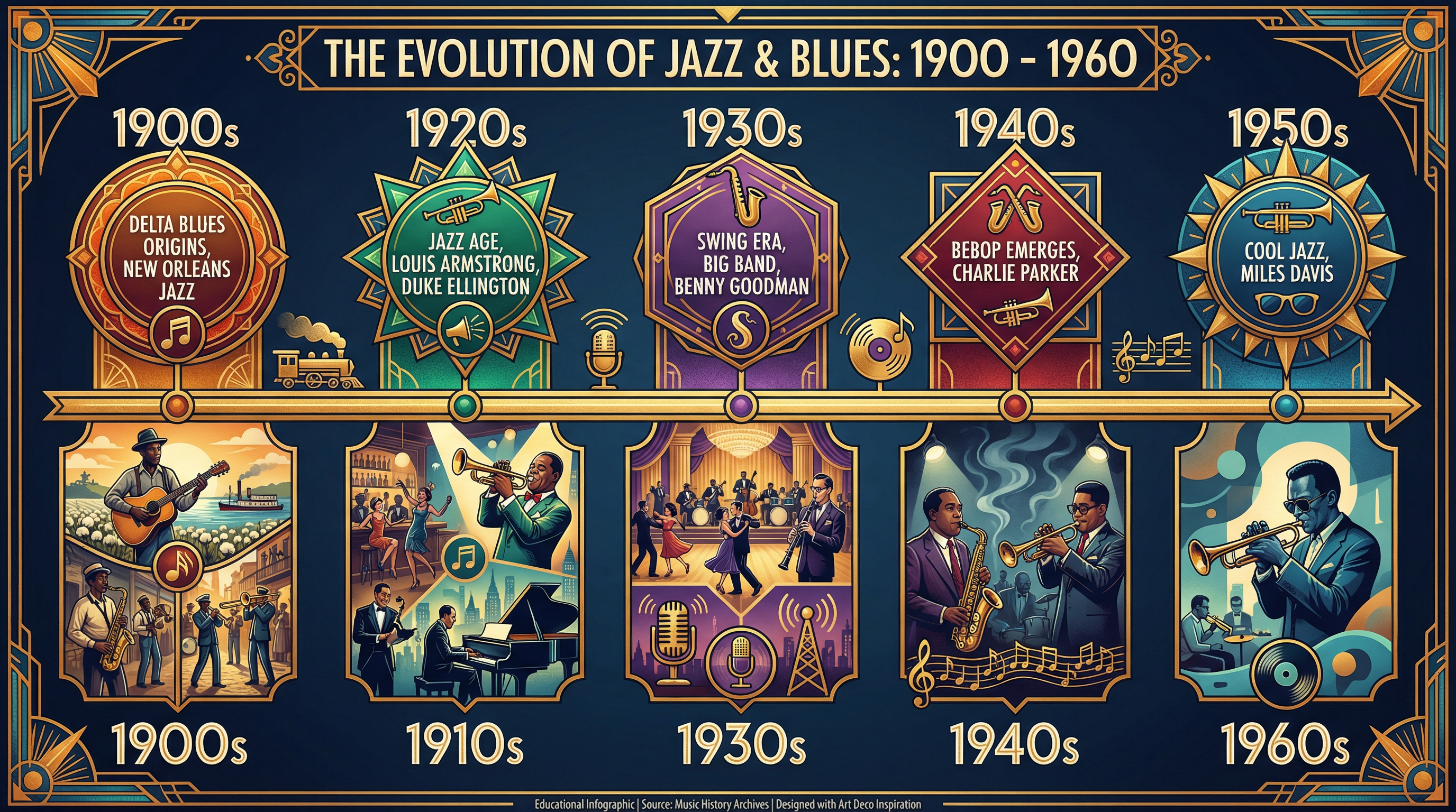 Timeline of Jazz Evolution