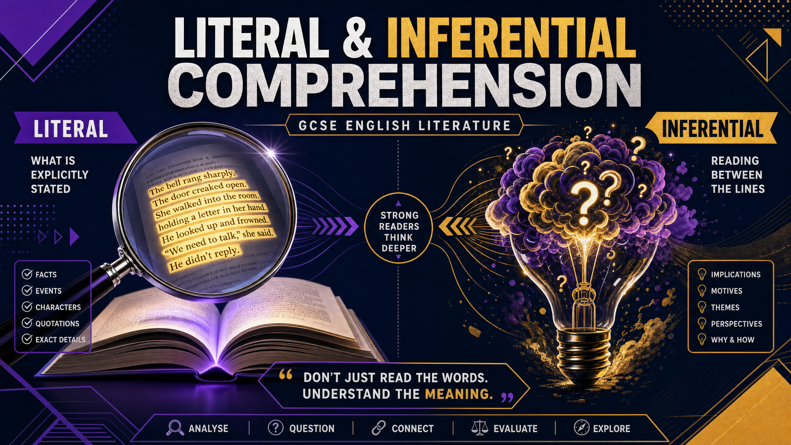 Literal vs Inferential Comprehension