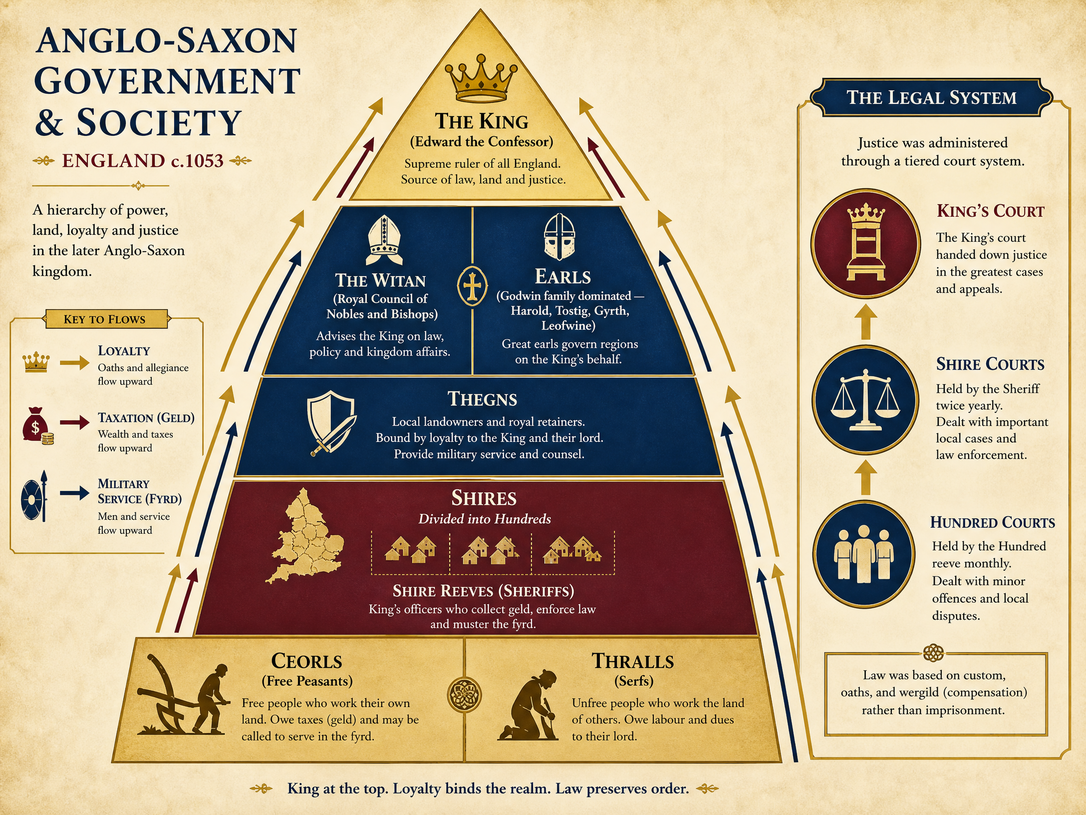 Anglo-Saxon Government & Society Hierarchy
