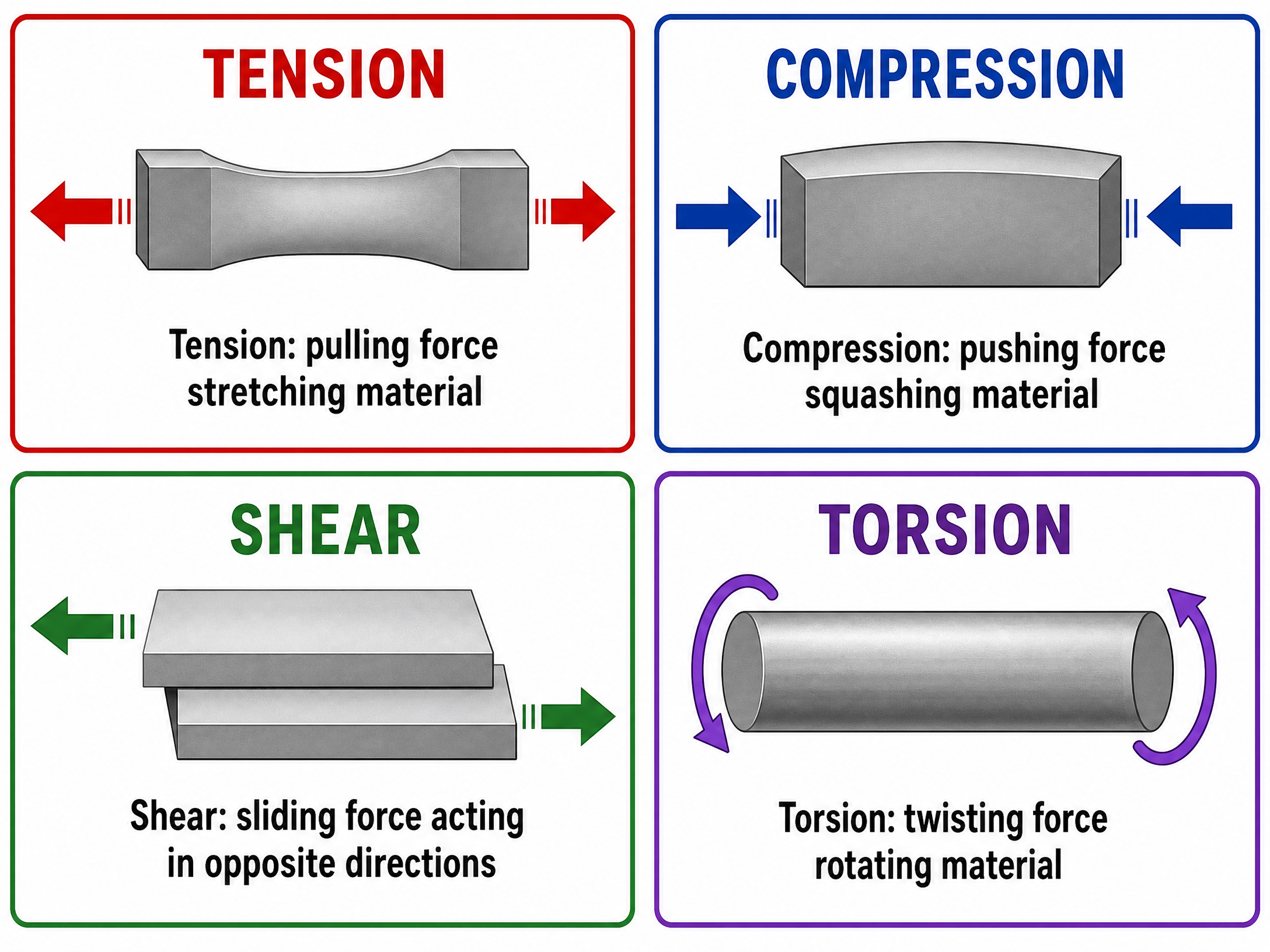 The four primary structural forces.