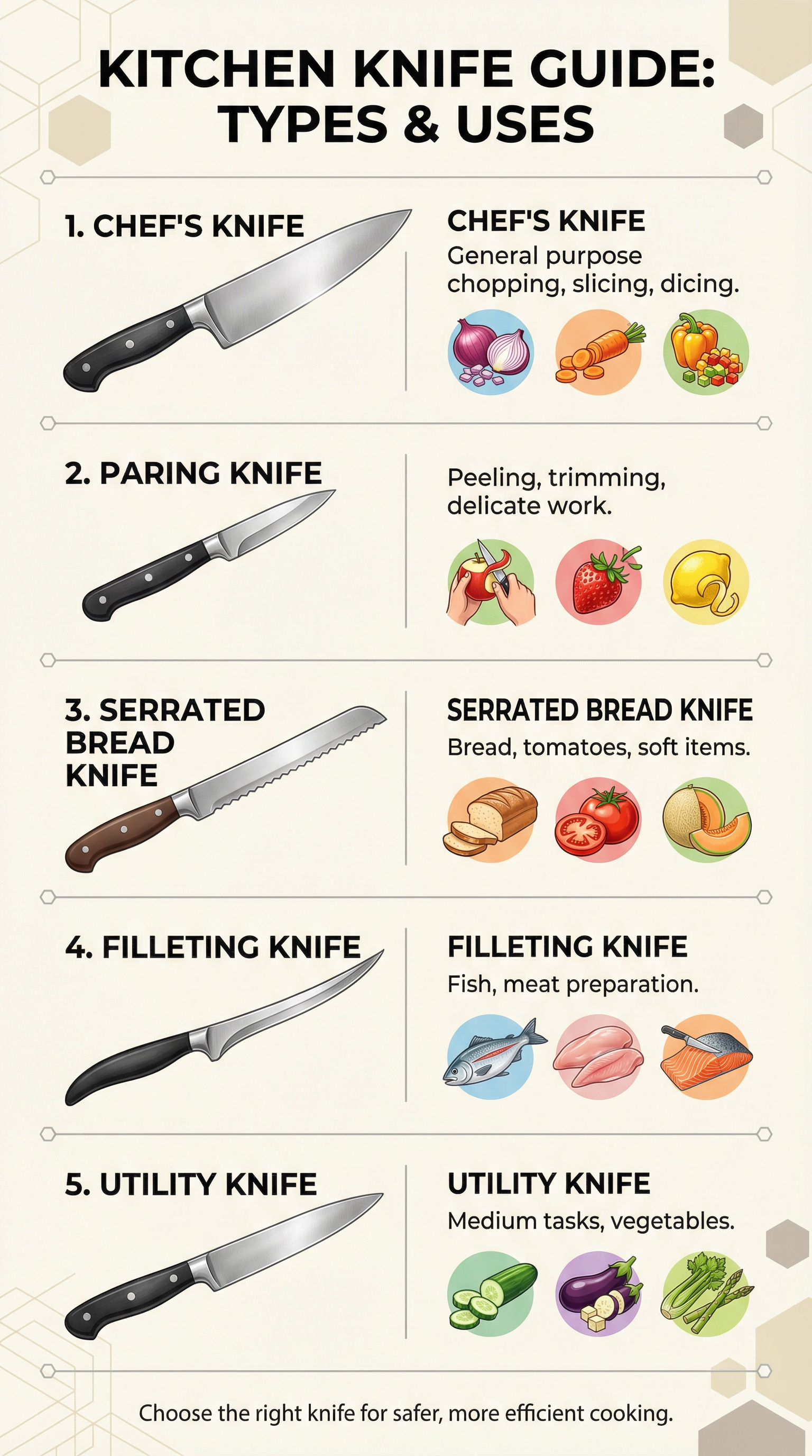 A guide to selecting the right knife for the right job.