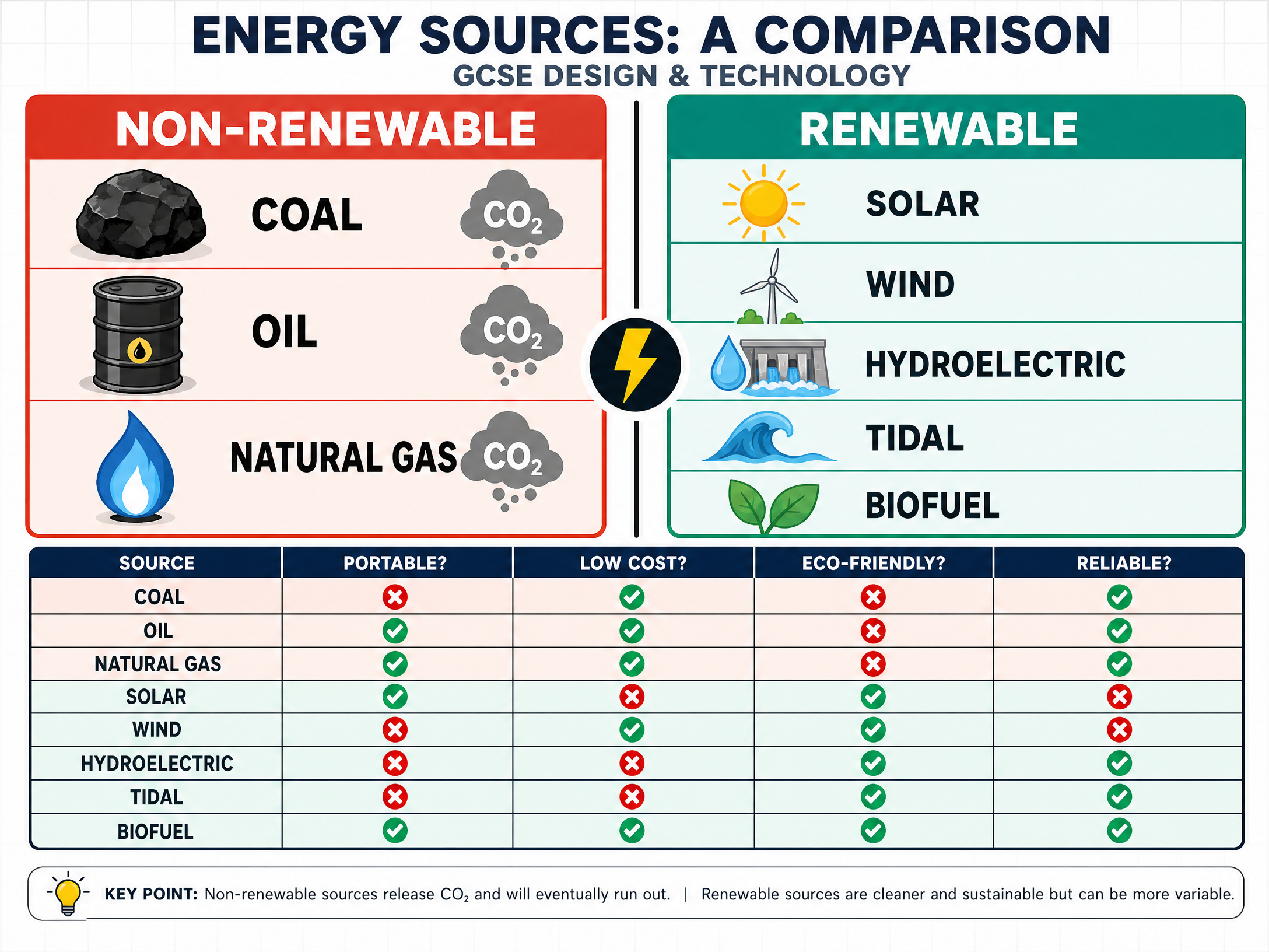 Energy Sources Comparison