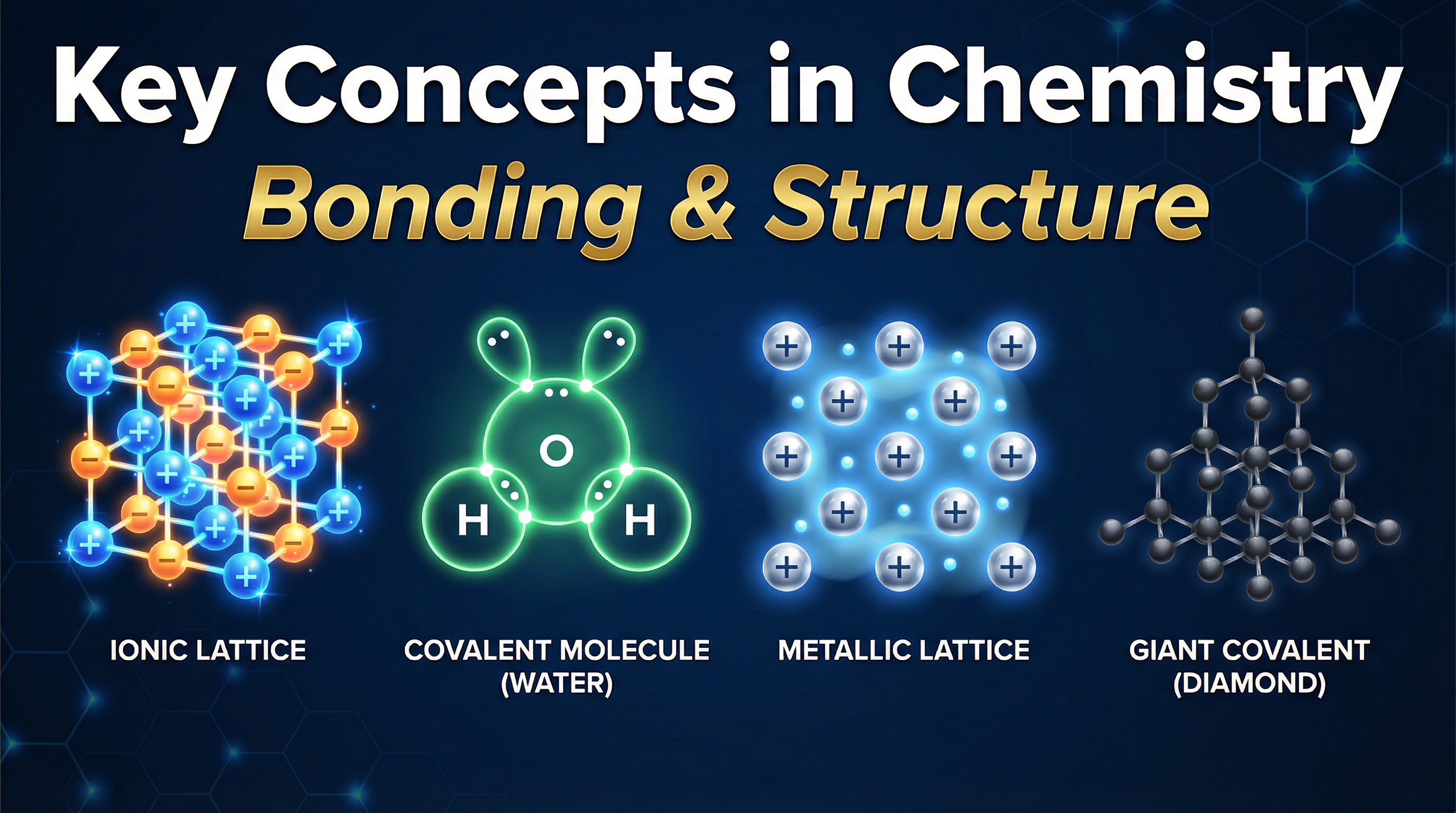 The four fundamental structural models in Chemistry.