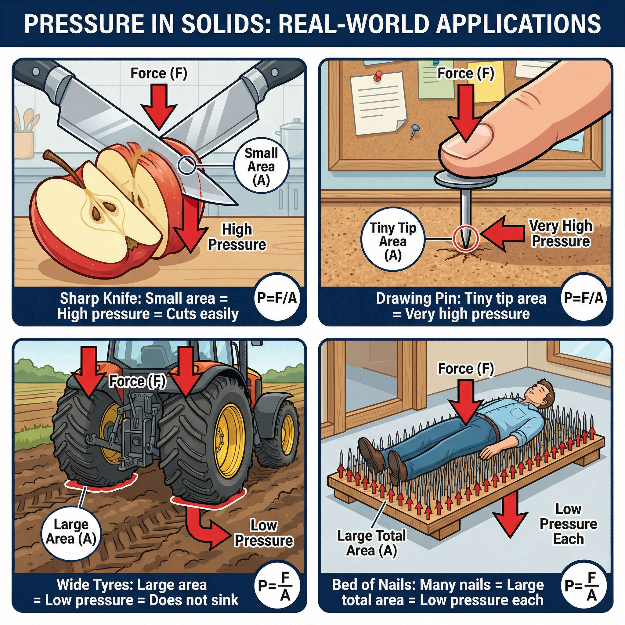 Real-World Applications of Pressure in Solids